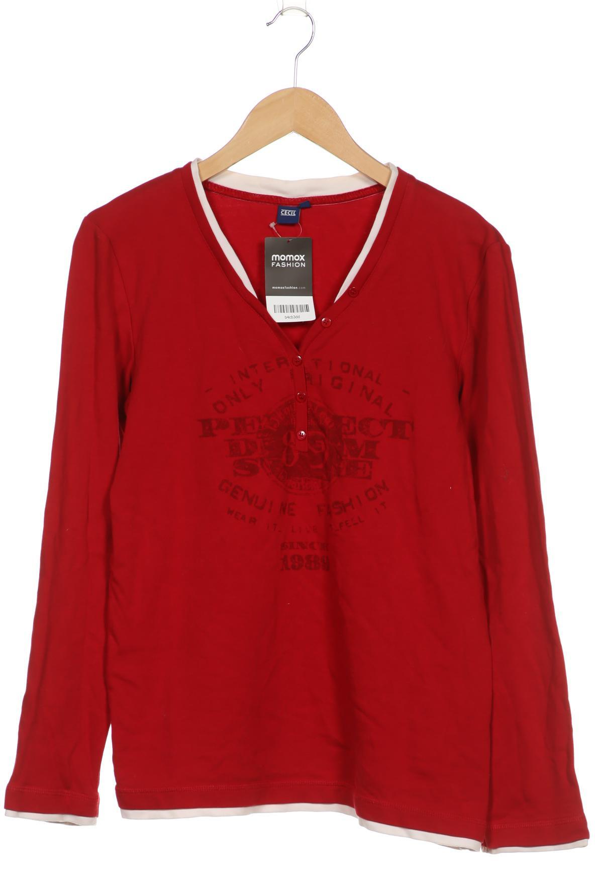 

Cecil Damen Langarmshirt, rot, Gr. 46