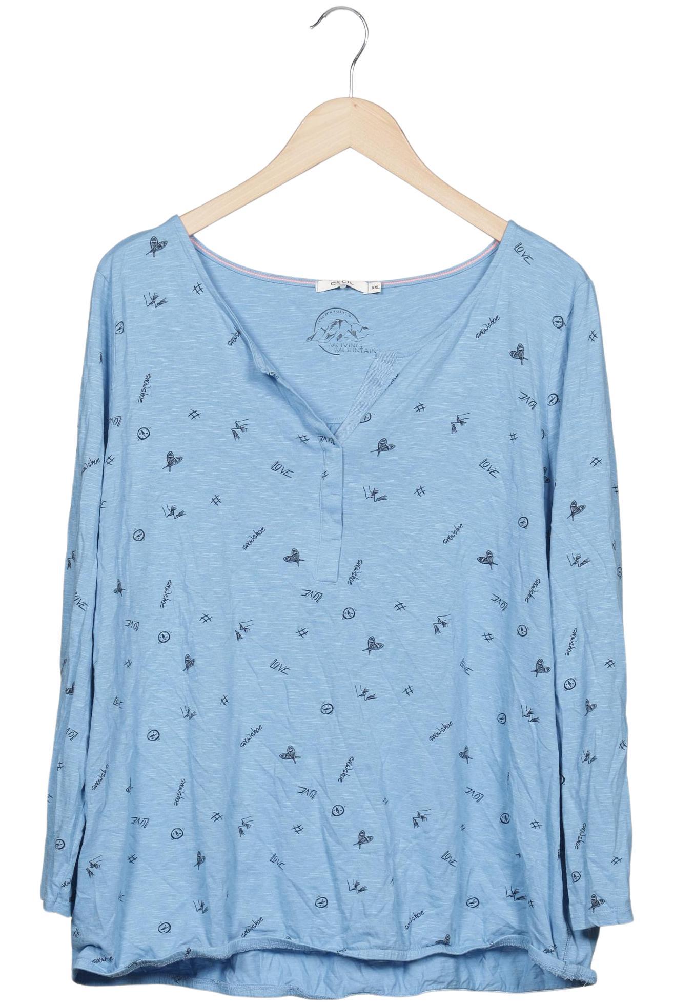 

Cecil Damen Langarmshirt, hellblau, Gr. 46