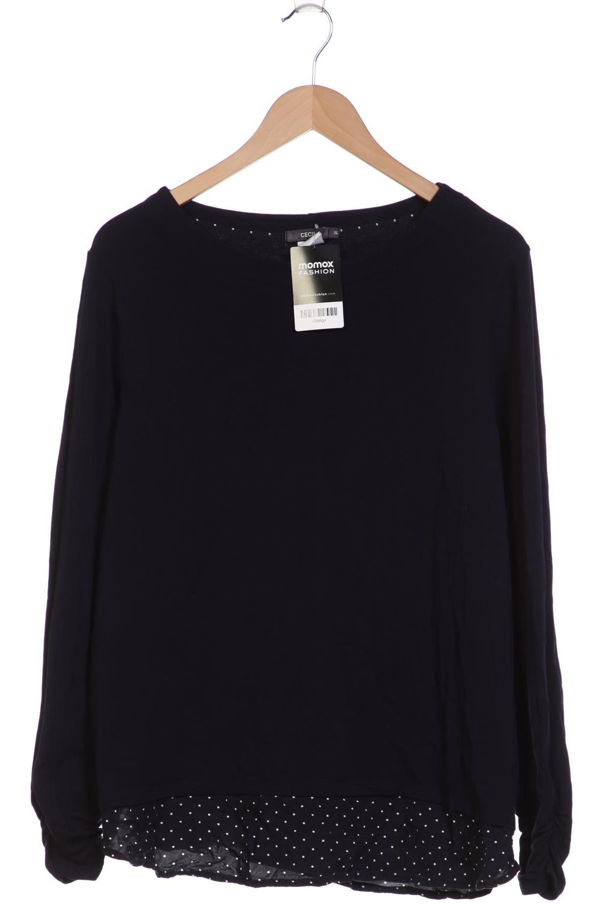 

Cecil Damen Langarmshirt, marineblau, Gr. 44