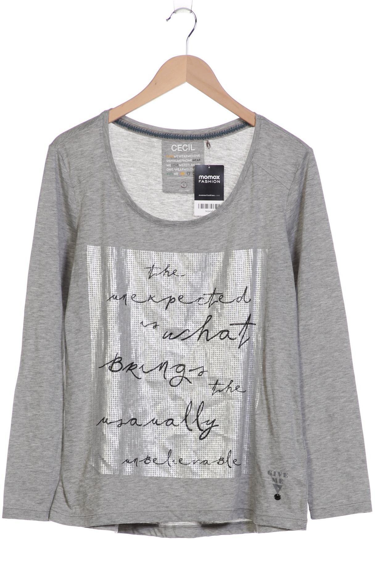

Cecil Damen Langarmshirt, grau, Gr. 42