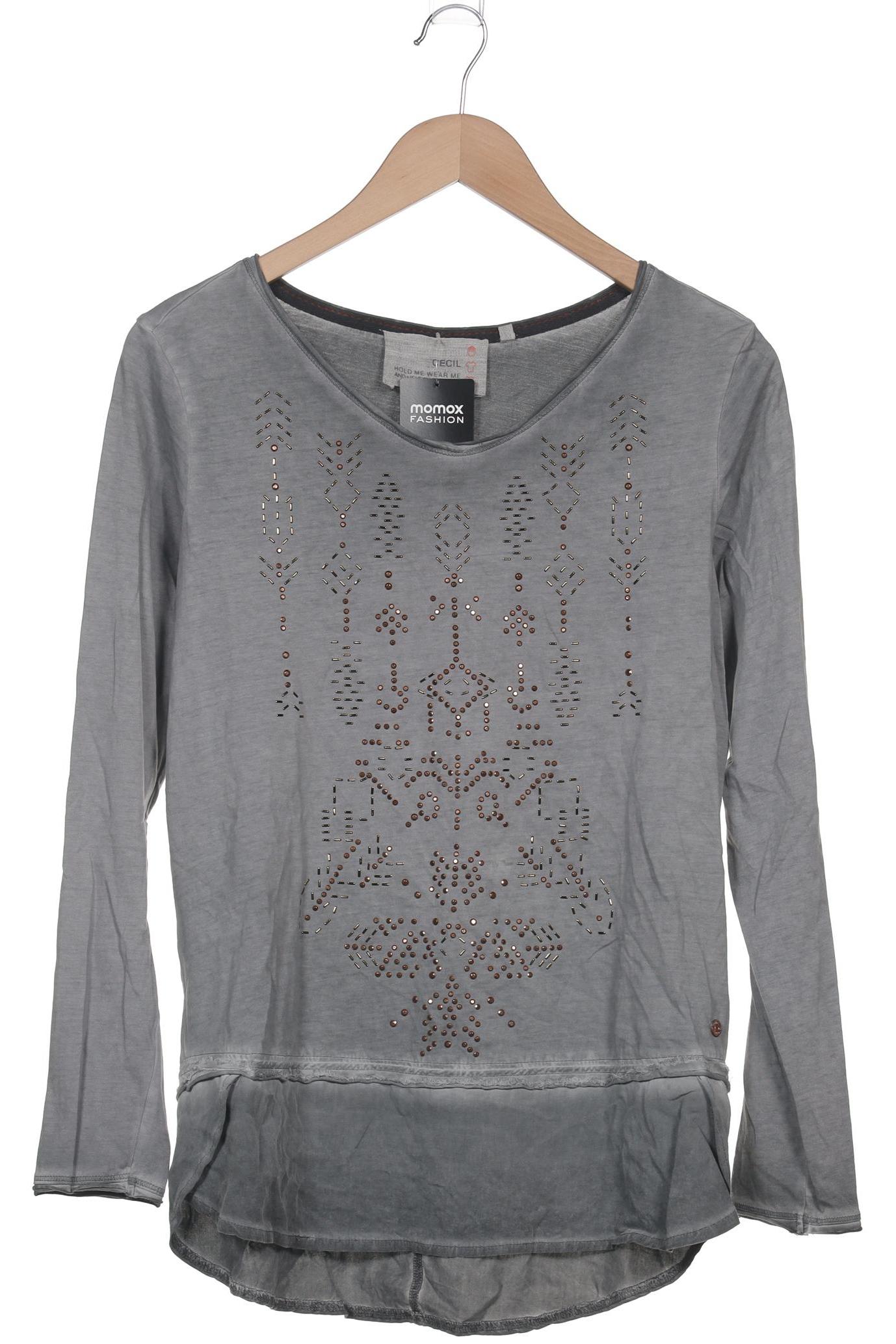 

Cecil Damen Langarmshirt, grau, Gr. 36
