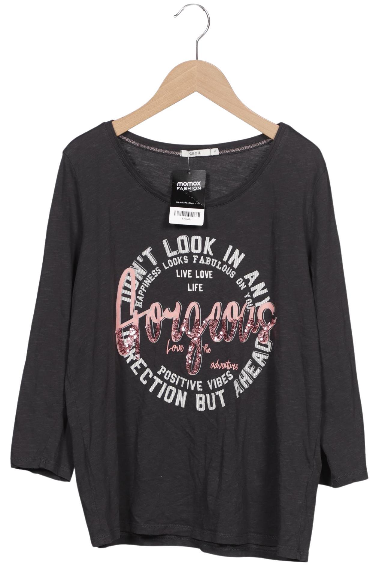 

Cecil Damen Langarmshirt, grau, Gr. 38