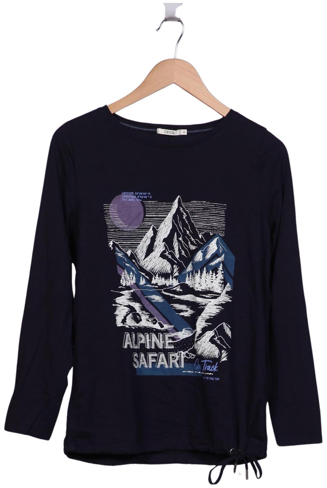 

Cecil Damen Langarmshirt, marineblau, Gr. 38
