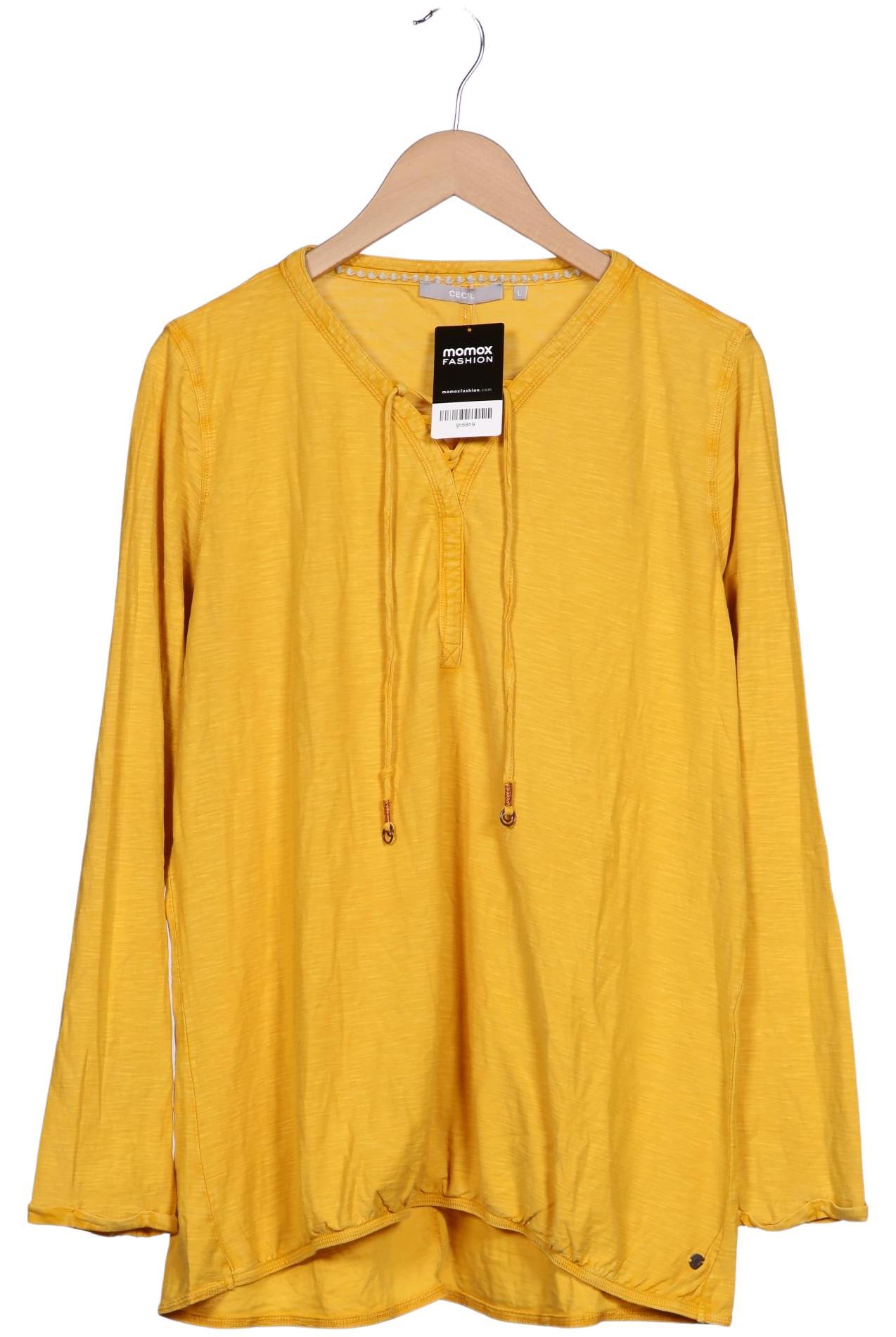 

Cecil Damen Langarmshirt, gelb, Gr. 42