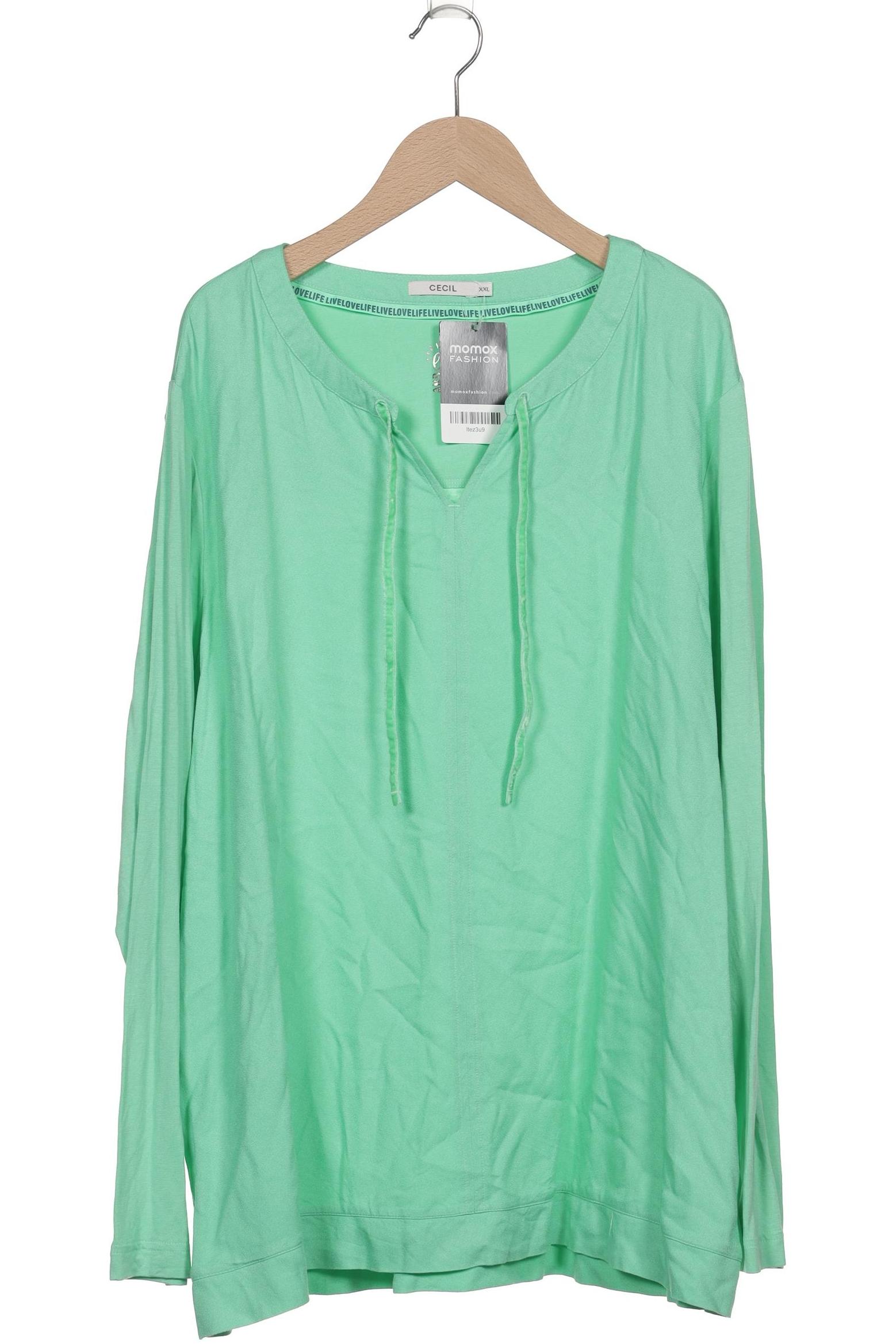

Cecil Damen Langarmshirt, hellgrün, Gr. 46