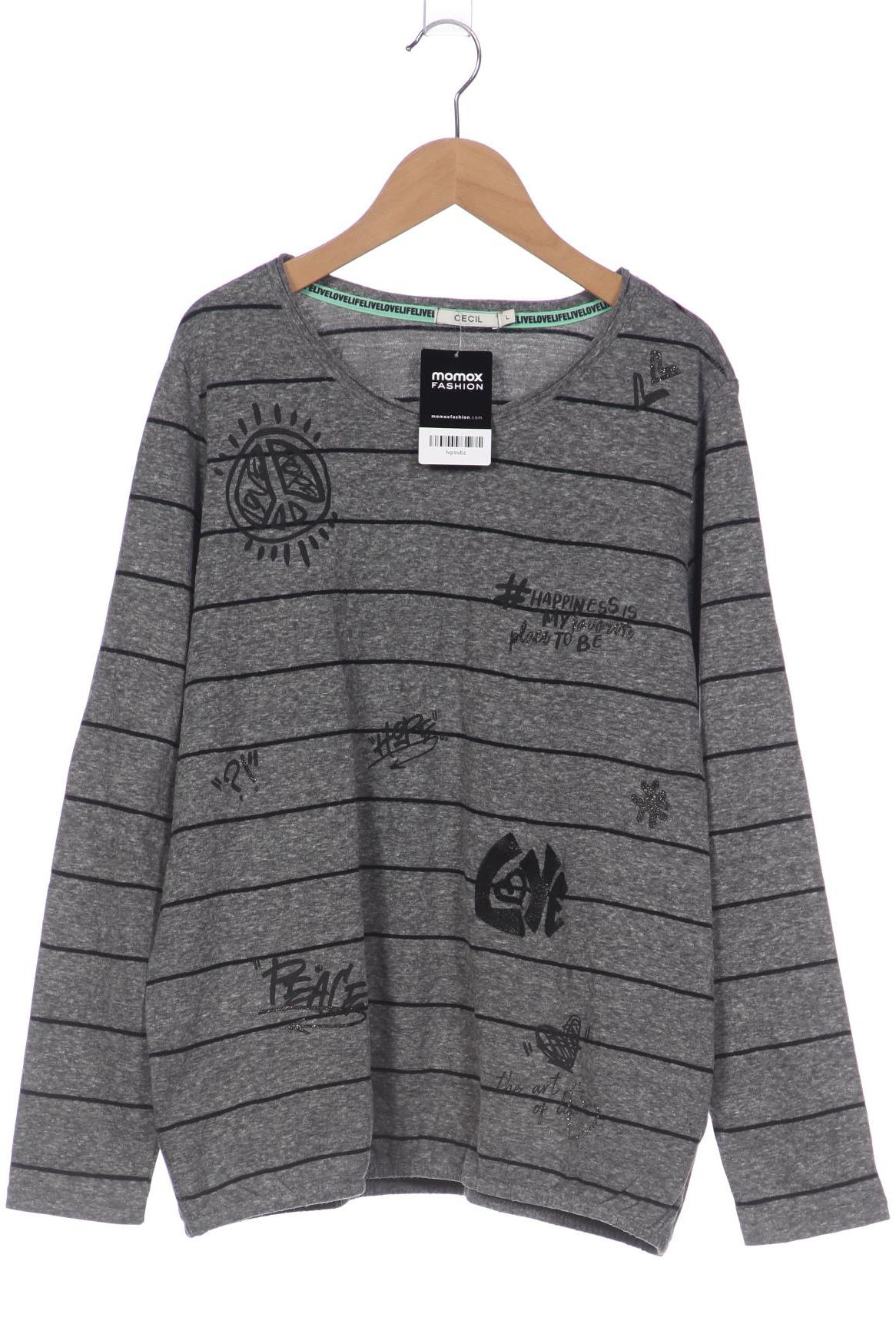 

Cecil Damen Langarmshirt, grau, Gr. 42