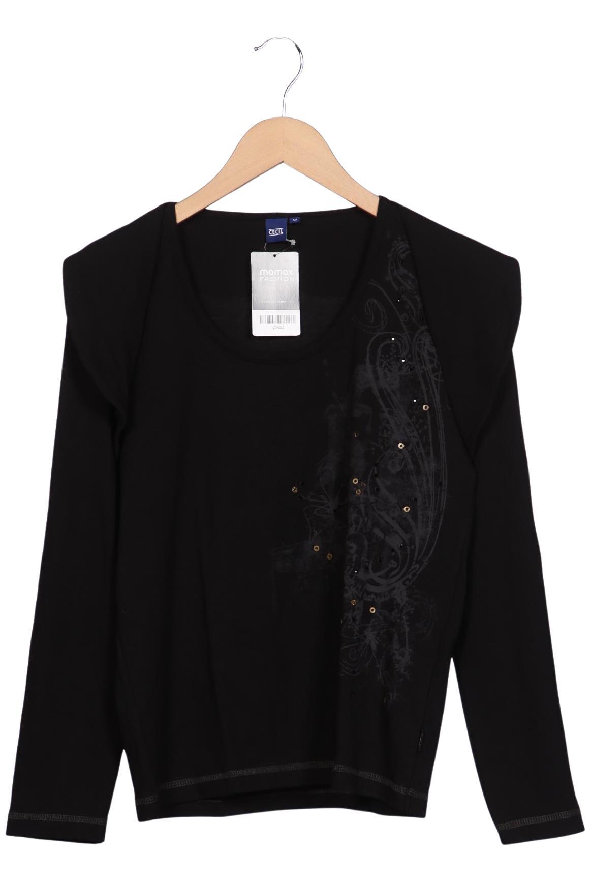 

Cecil Damen Langarmshirt, schwarz, Gr. 38