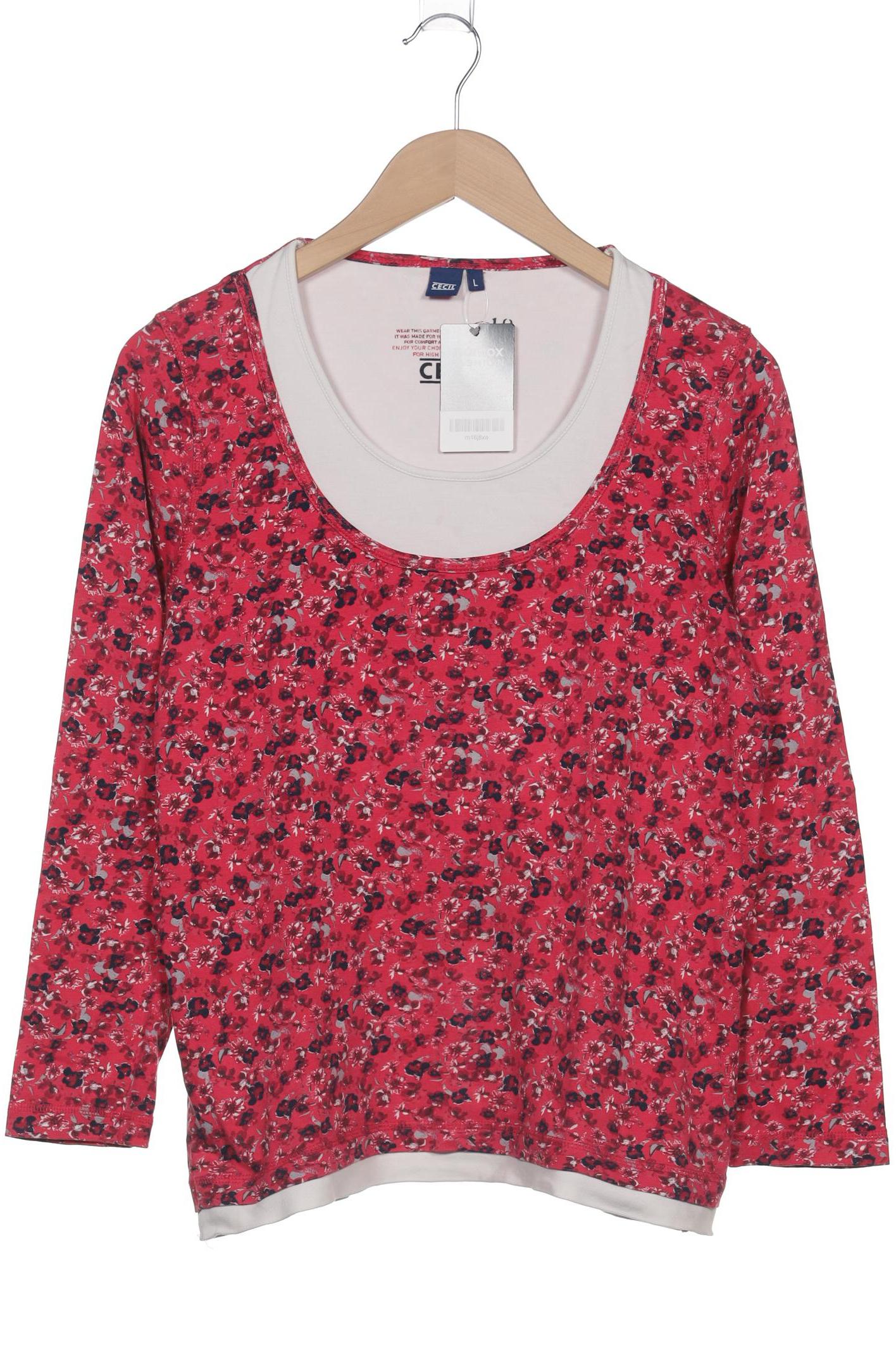 

Cecil Damen Langarmshirt, pink, Gr. 42