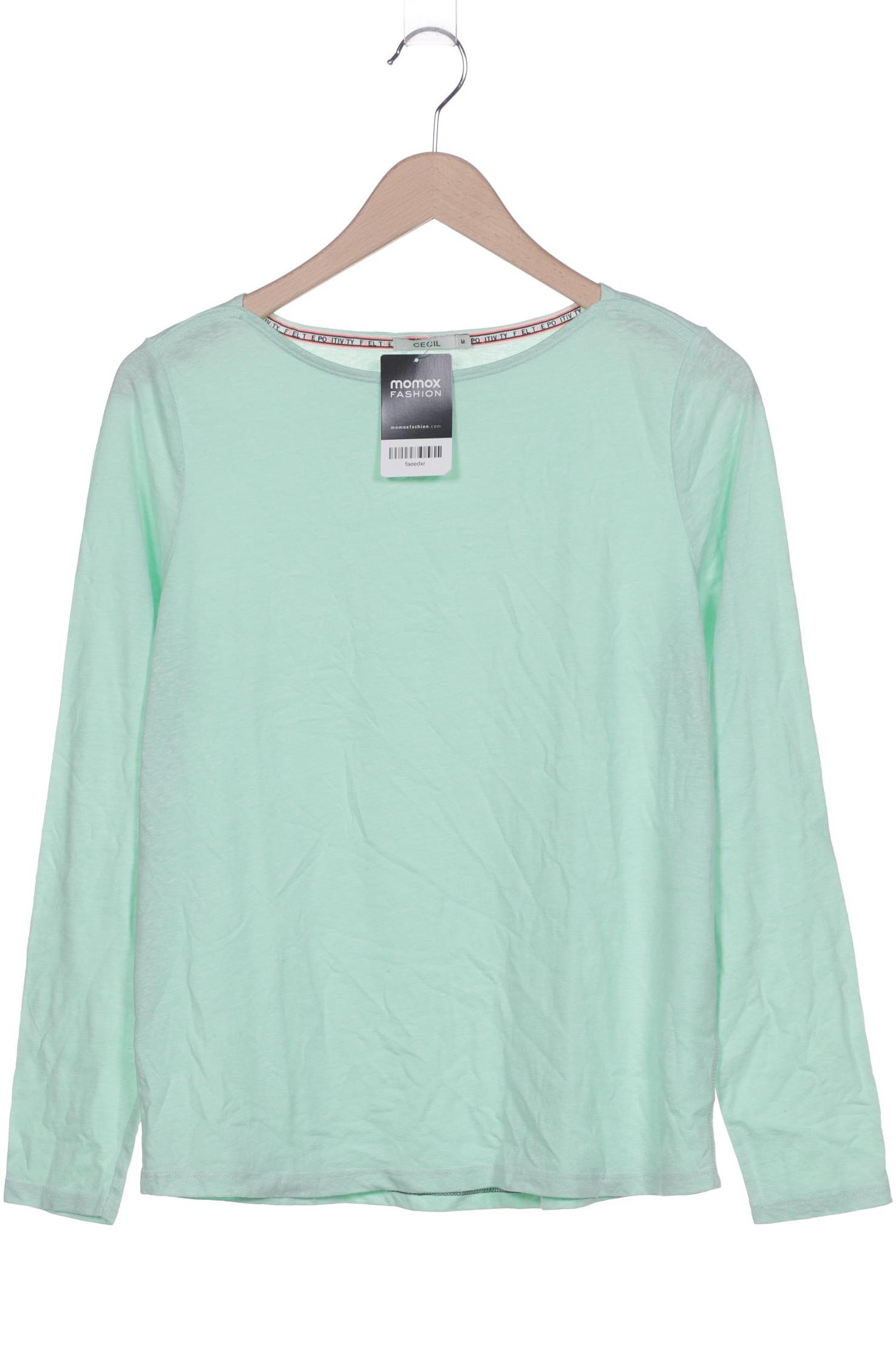 

Cecil Damen Langarmshirt, hellgrün, Gr. 38