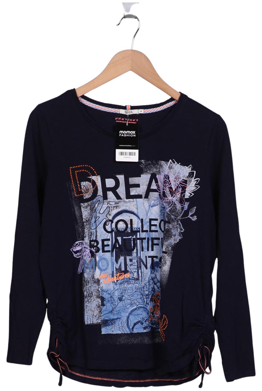 

Cecil Damen Langarmshirt, marineblau, Gr. 38