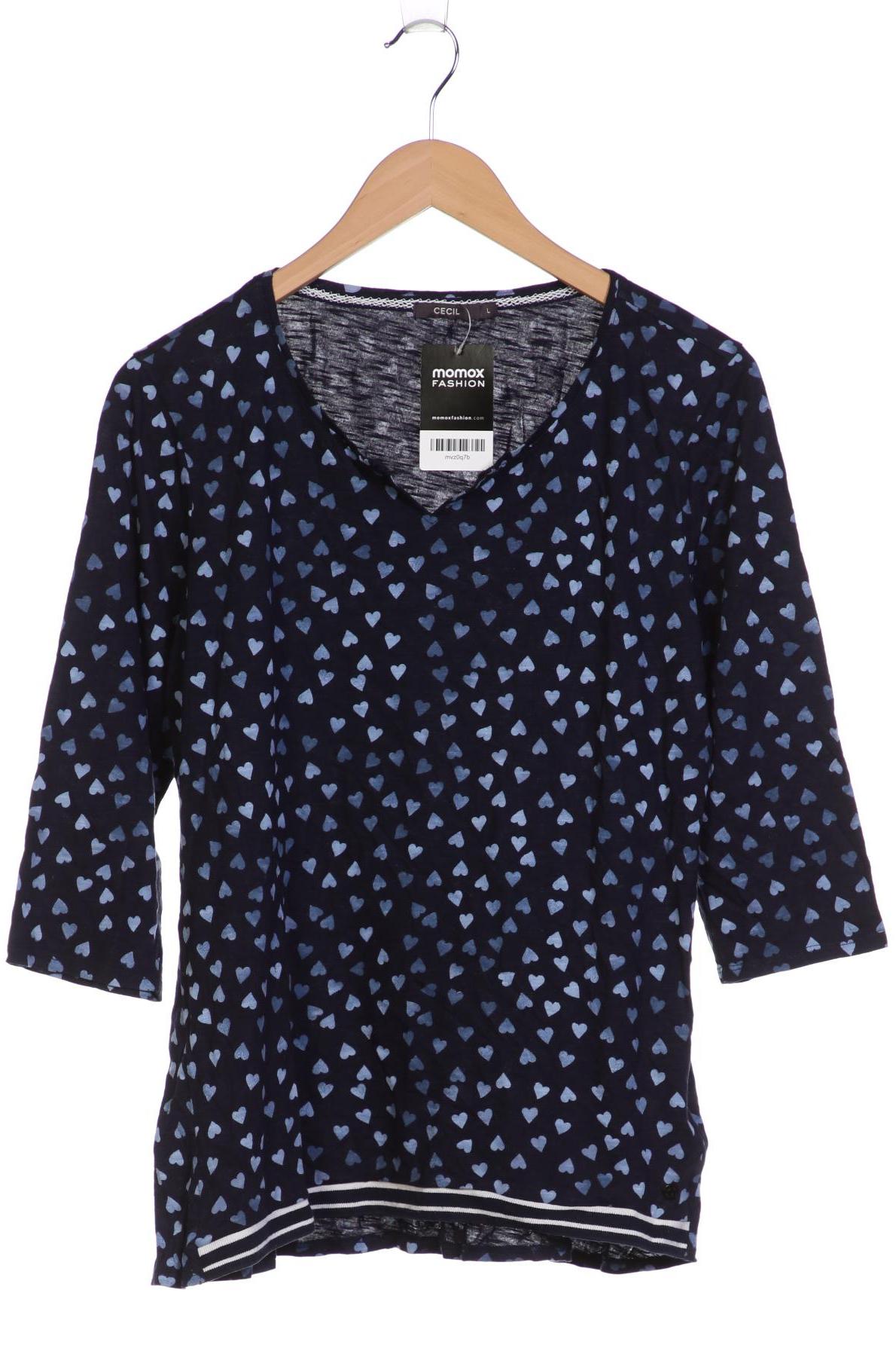 

Cecil Damen Langarmshirt, marineblau, Gr. 42
