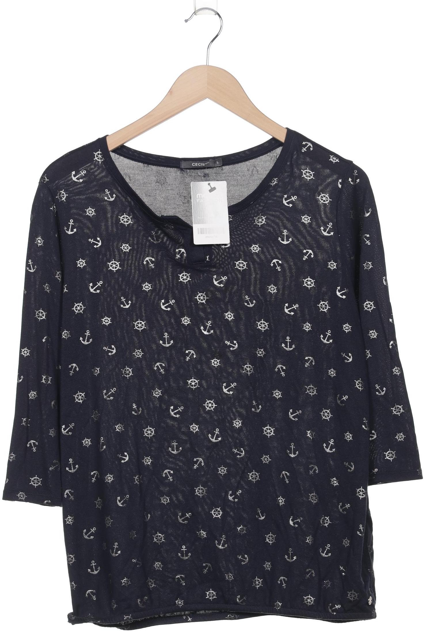 

Cecil Damen Langarmshirt, marineblau, Gr. 42