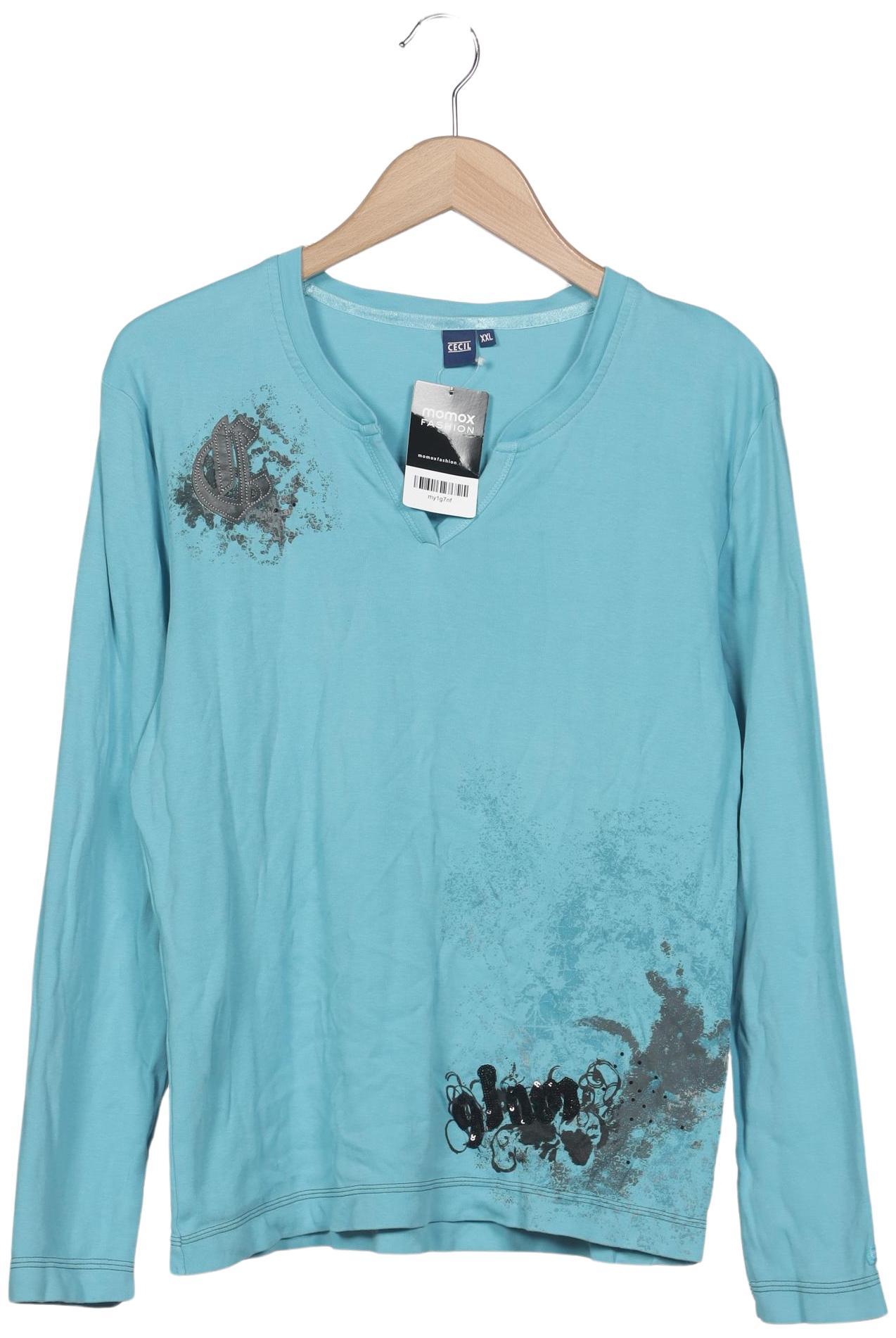 

Cecil Damen Langarmshirt, hellblau, Gr. 46