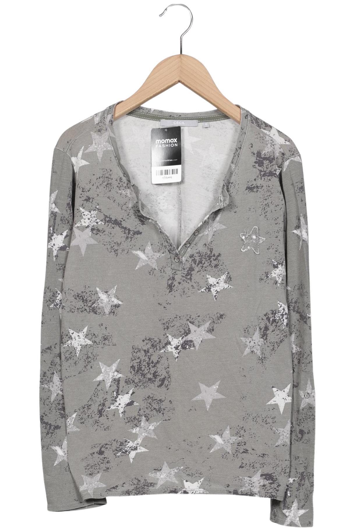 

Cecil Damen Langarmshirt, grau, Gr. 36