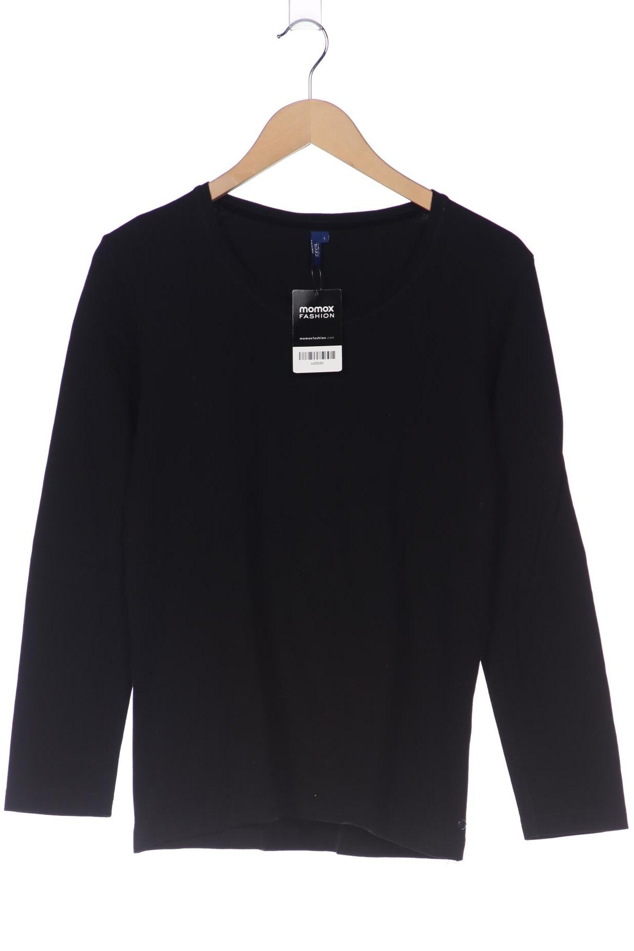 

Cecil Damen Langarmshirt, schwarz, Gr. 42