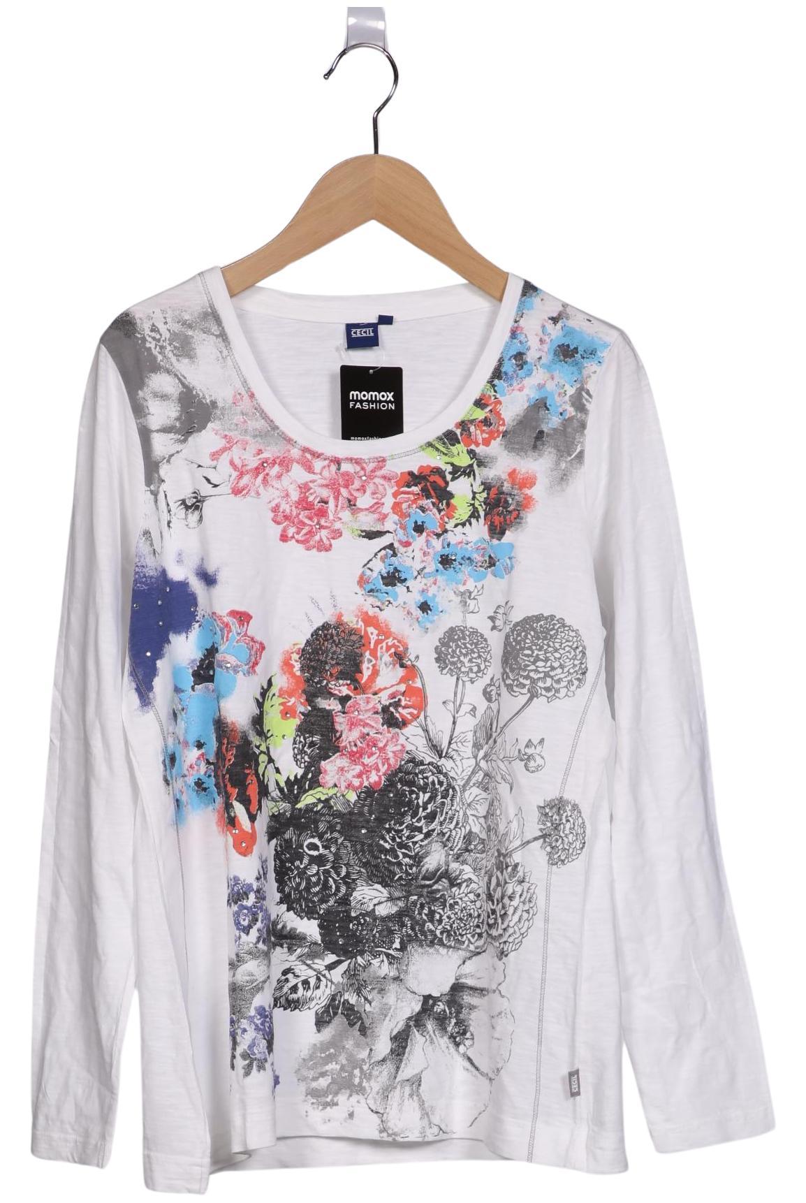 

Cecil Damen Langarmshirt, weiß, Gr. 38