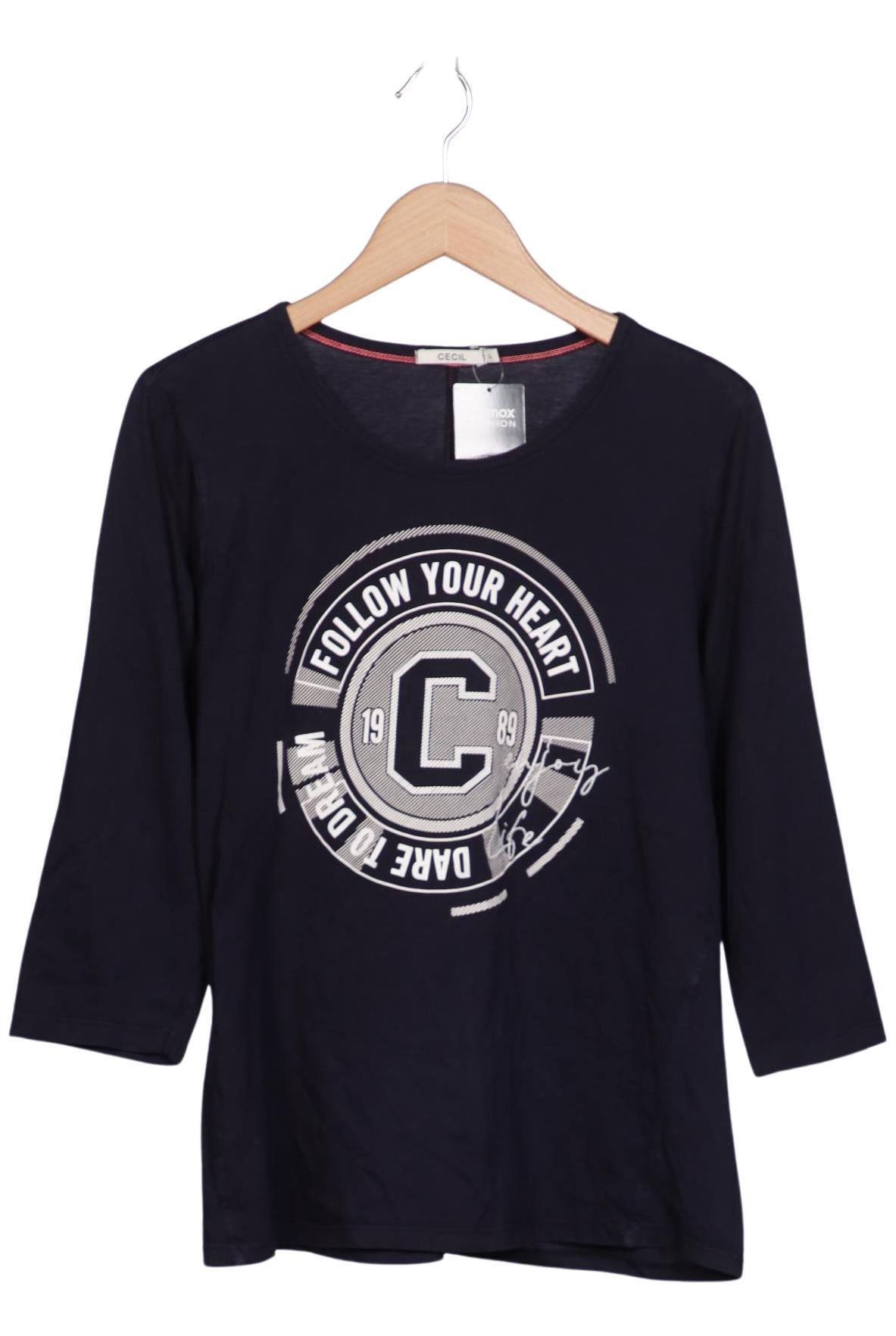 

Cecil Damen Langarmshirt, marineblau, Gr. 42