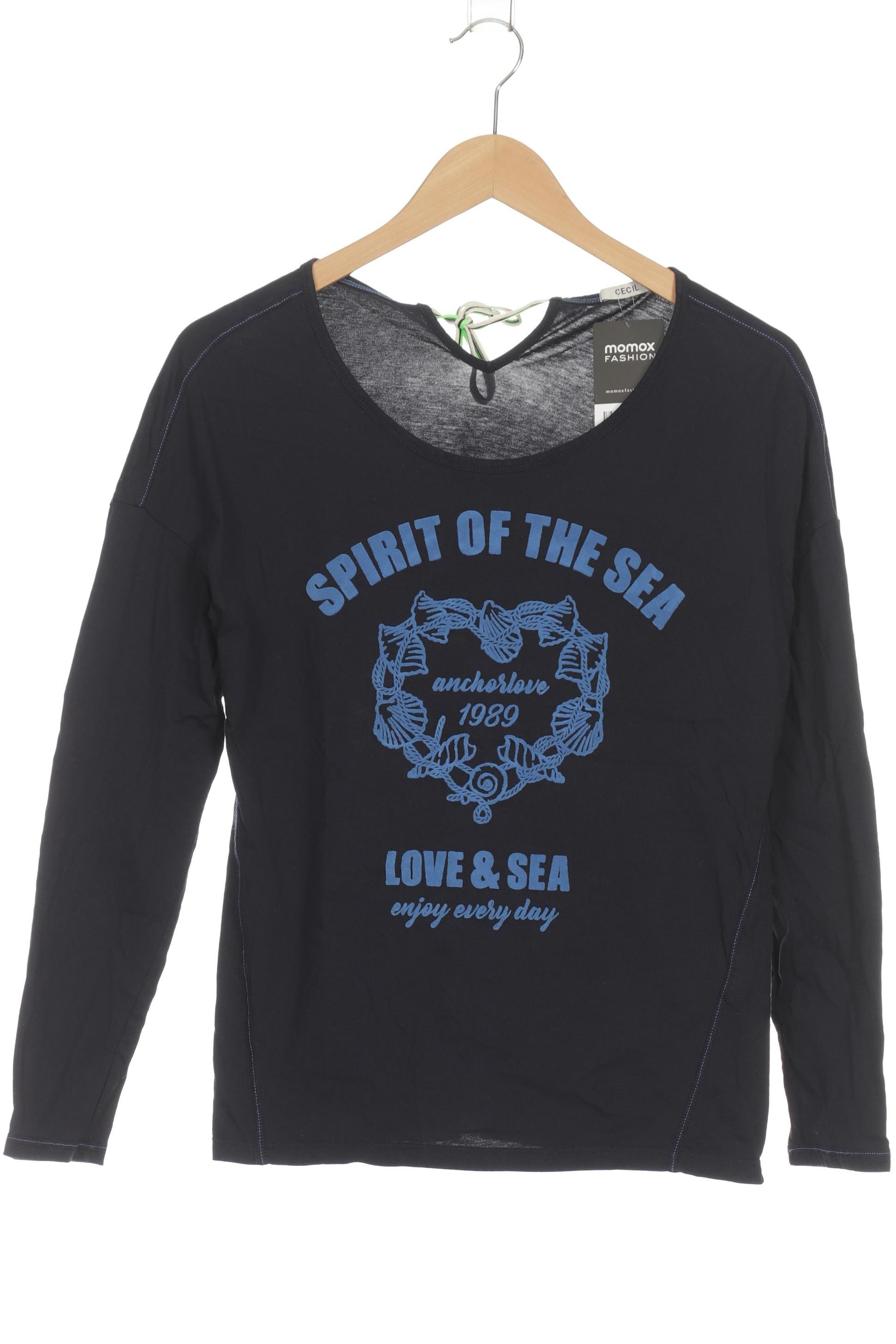 

Cecil Damen Langarmshirt, blau, Gr. 36