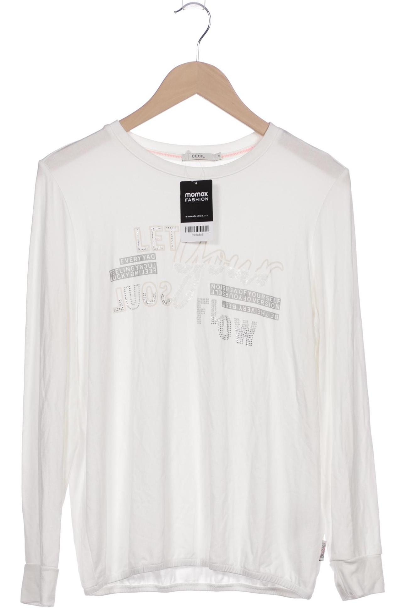 

Cecil Damen Langarmshirt, weiß, Gr. 36