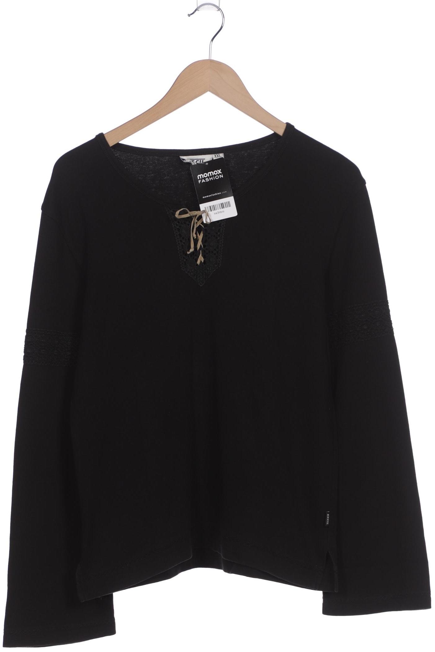

Cecil Damen Langarmshirt, schwarz, Gr. 46