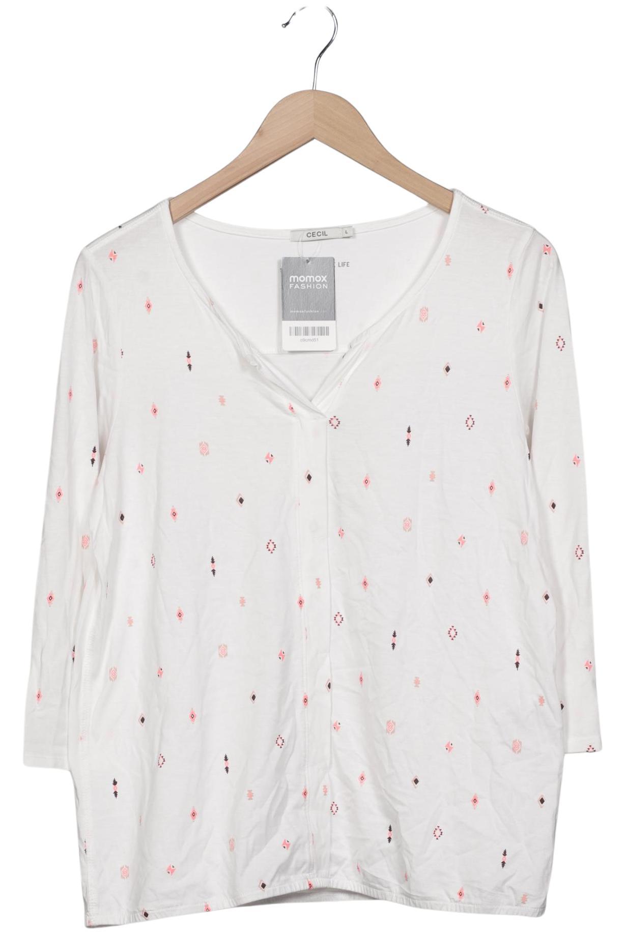 

Cecil Damen Langarmshirt, weiß, Gr. 42