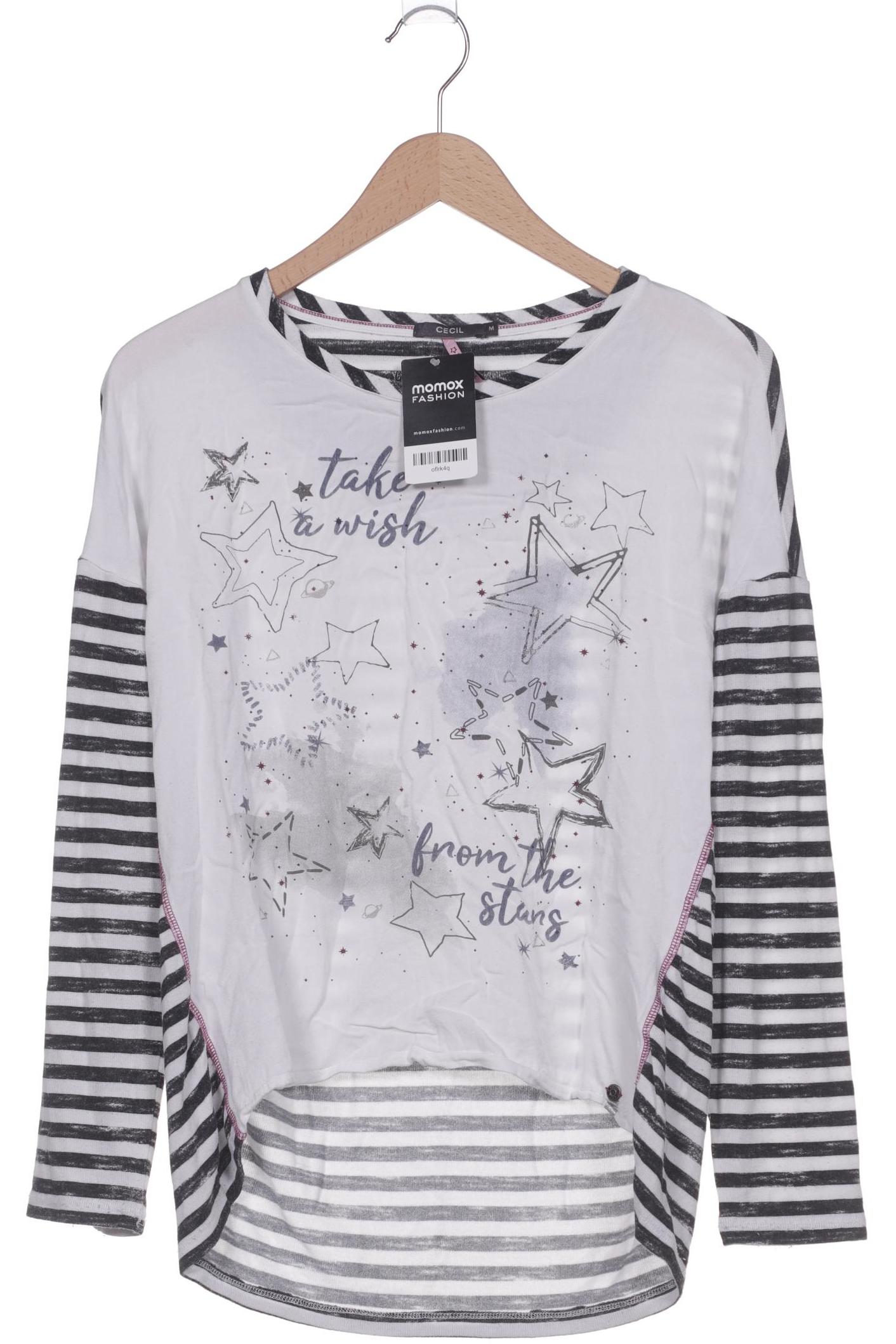 

Cecil Damen Langarmshirt, weiß, Gr. 38