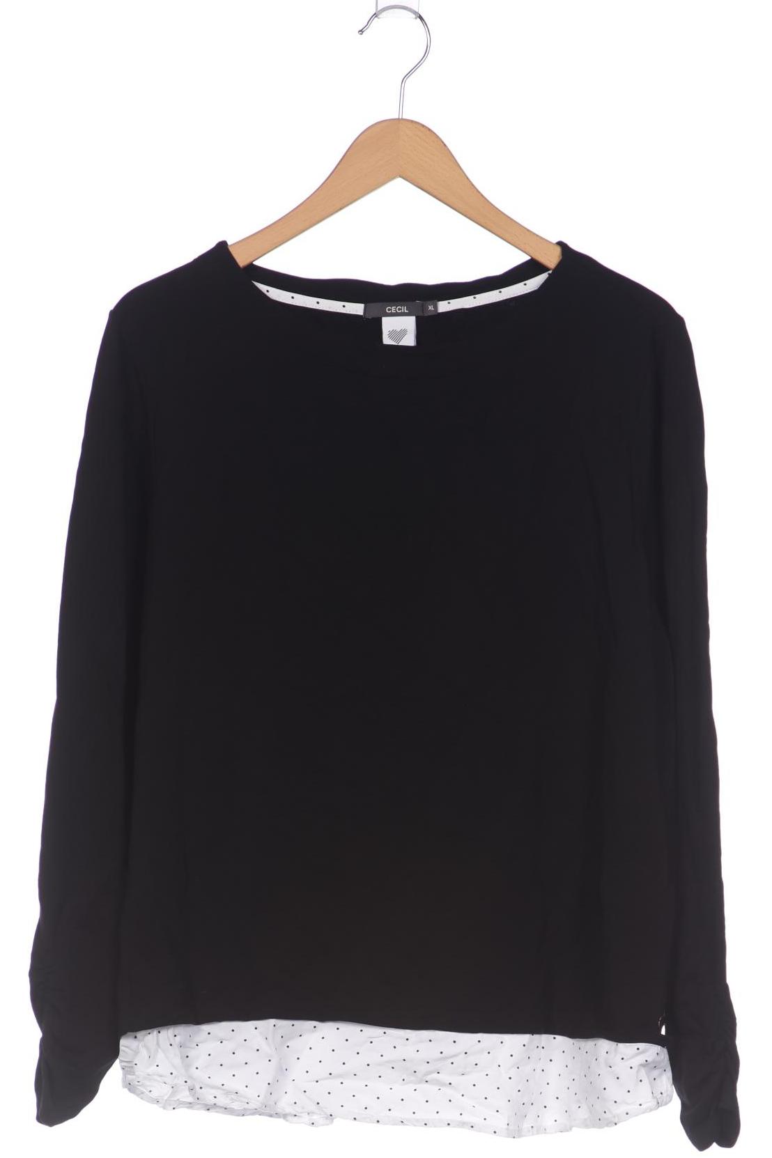 

Cecil Damen Langarmshirt, schwarz, Gr. 44