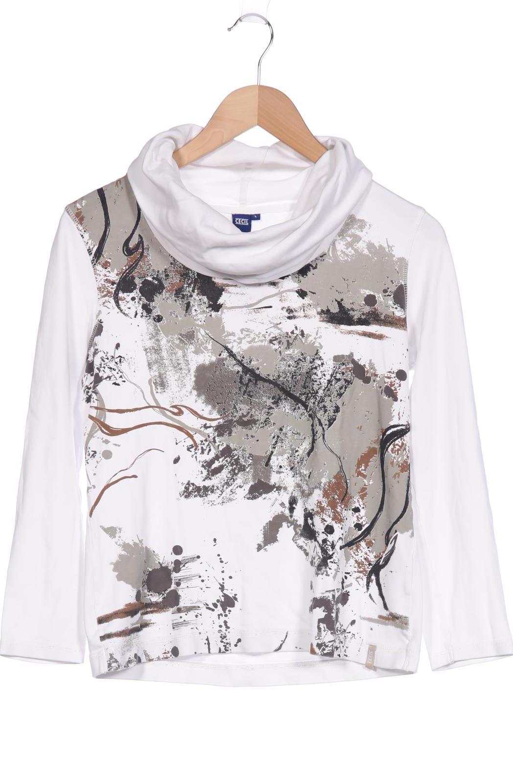 

Cecil Damen Langarmshirt, weiß, Gr. 42