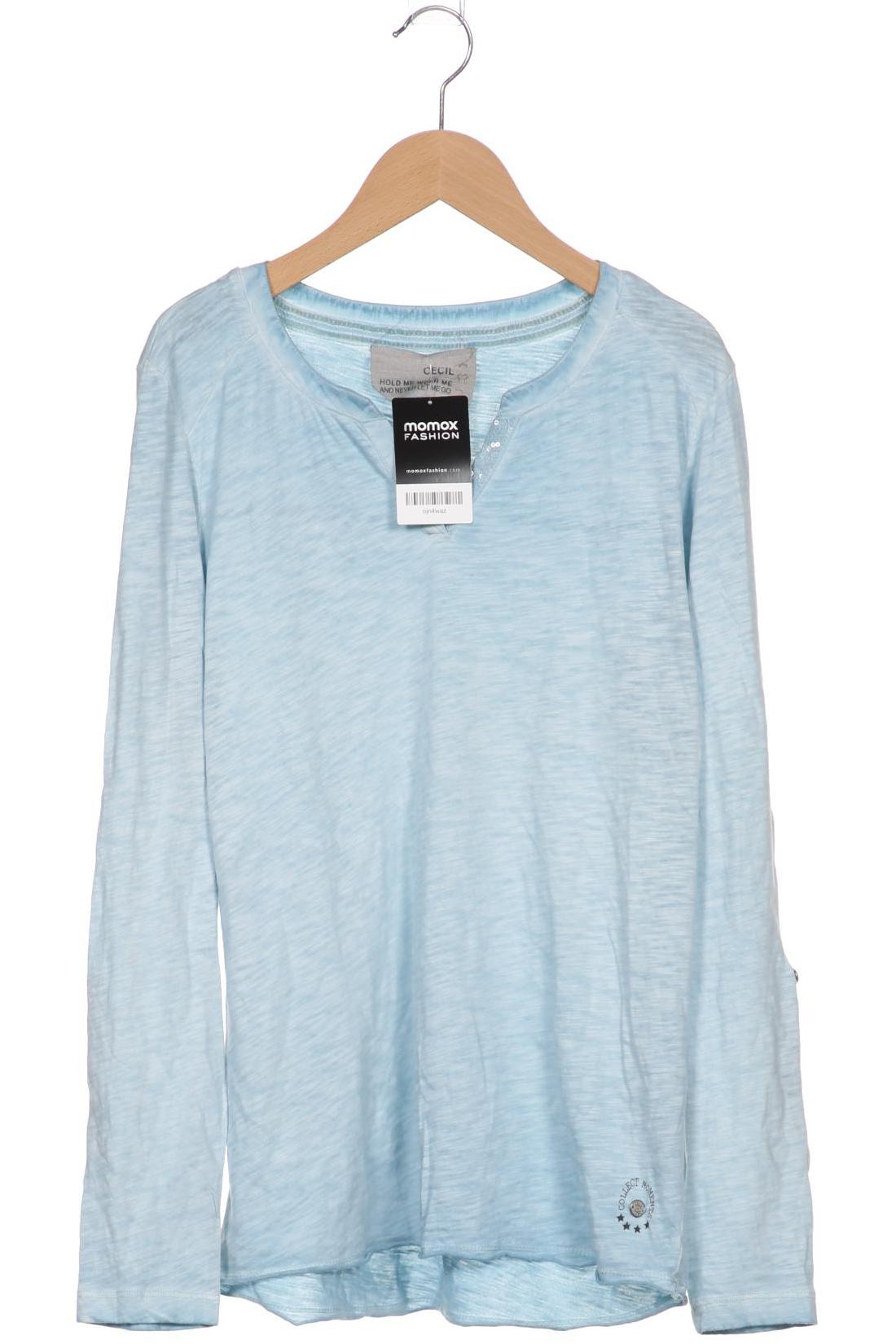 

Cecil Damen Langarmshirt, hellblau, Gr. 36