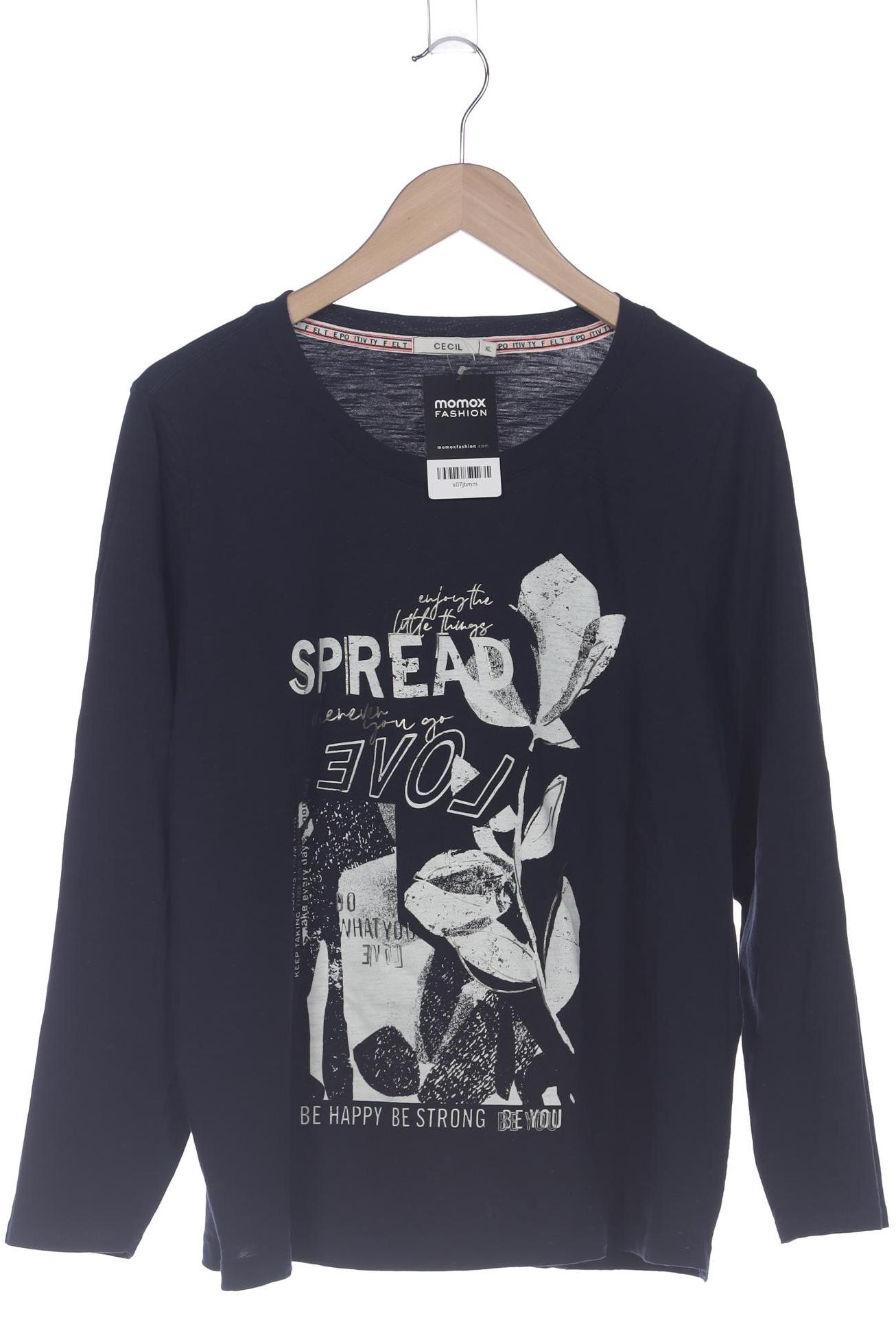 

Cecil Damen Langarmshirt, marineblau, Gr. 44