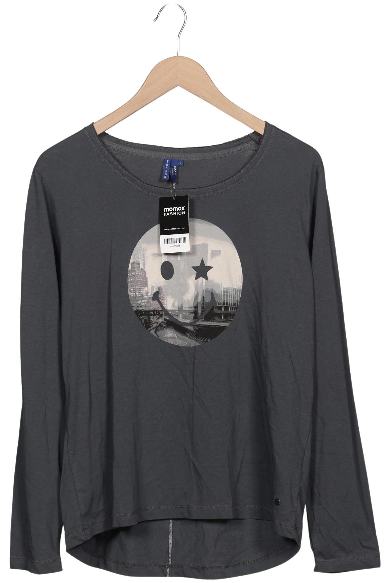 

Cecil Damen Langarmshirt, grau, Gr. 42