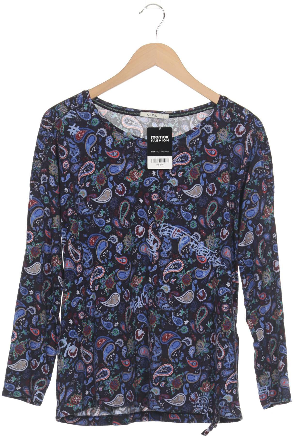 

Cecil Damen Langarmshirt, marineblau, Gr. 42