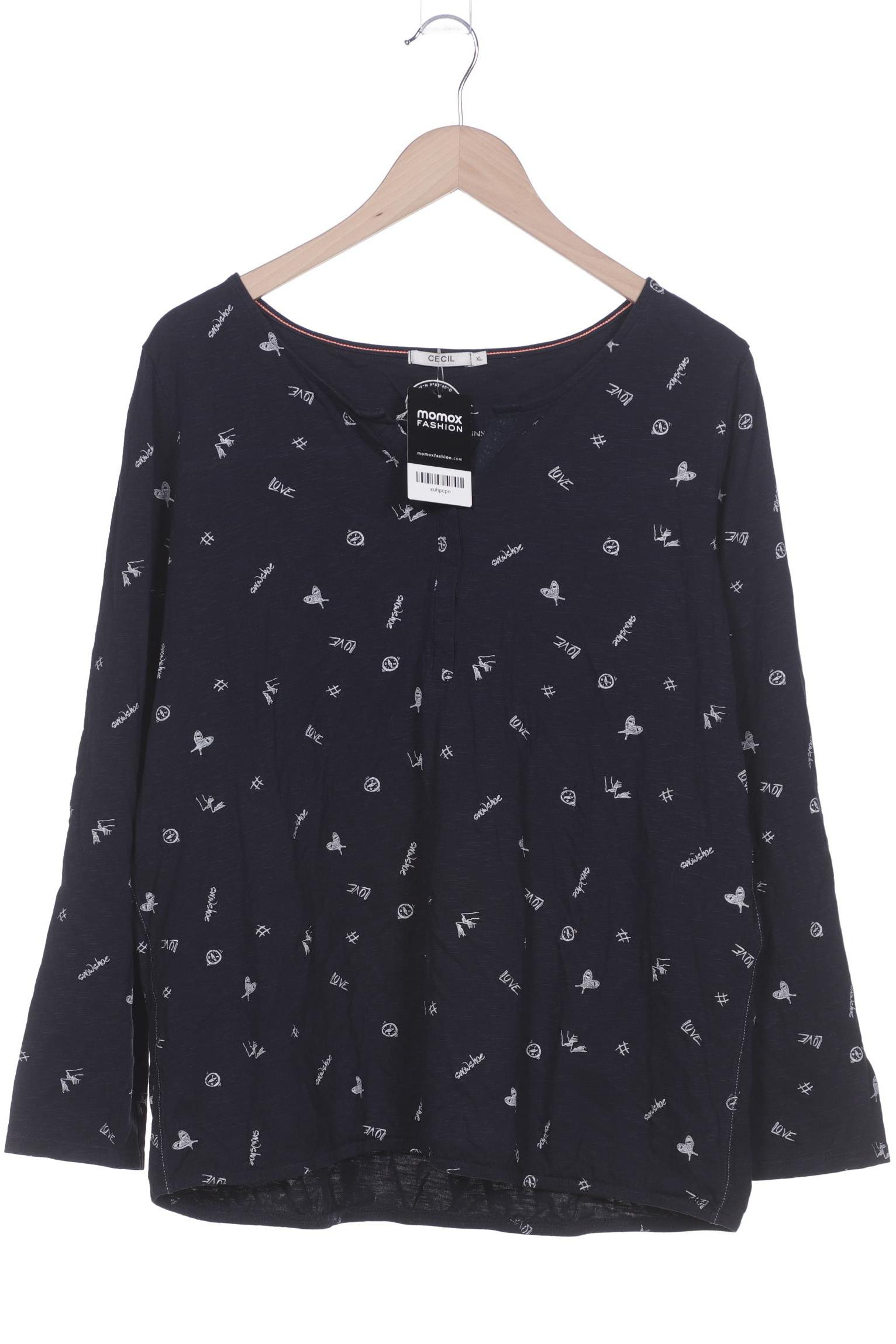 

Cecil Damen Langarmshirt, marineblau, Gr. 44