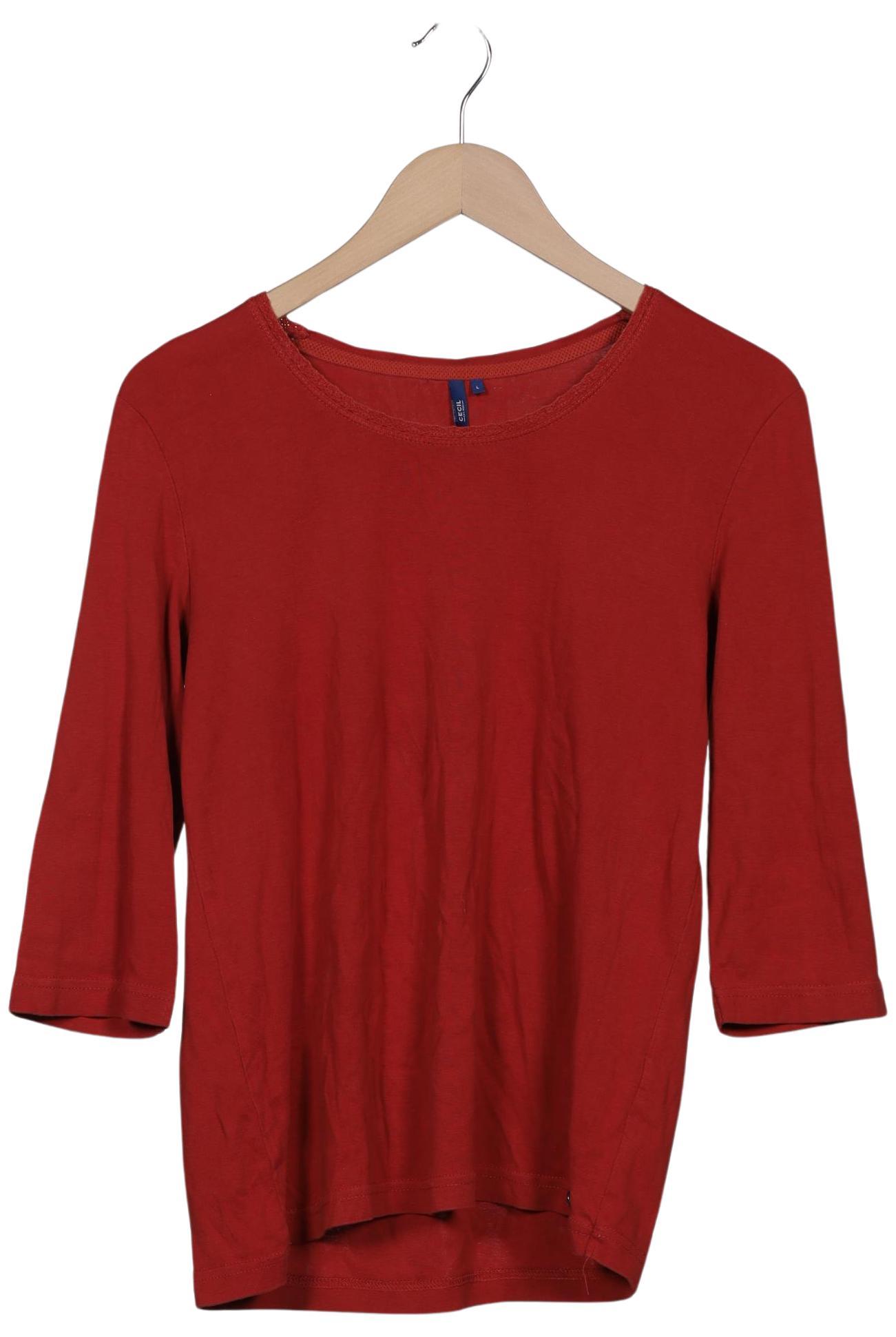 

Cecil Damen Langarmshirt, rot, Gr. 42