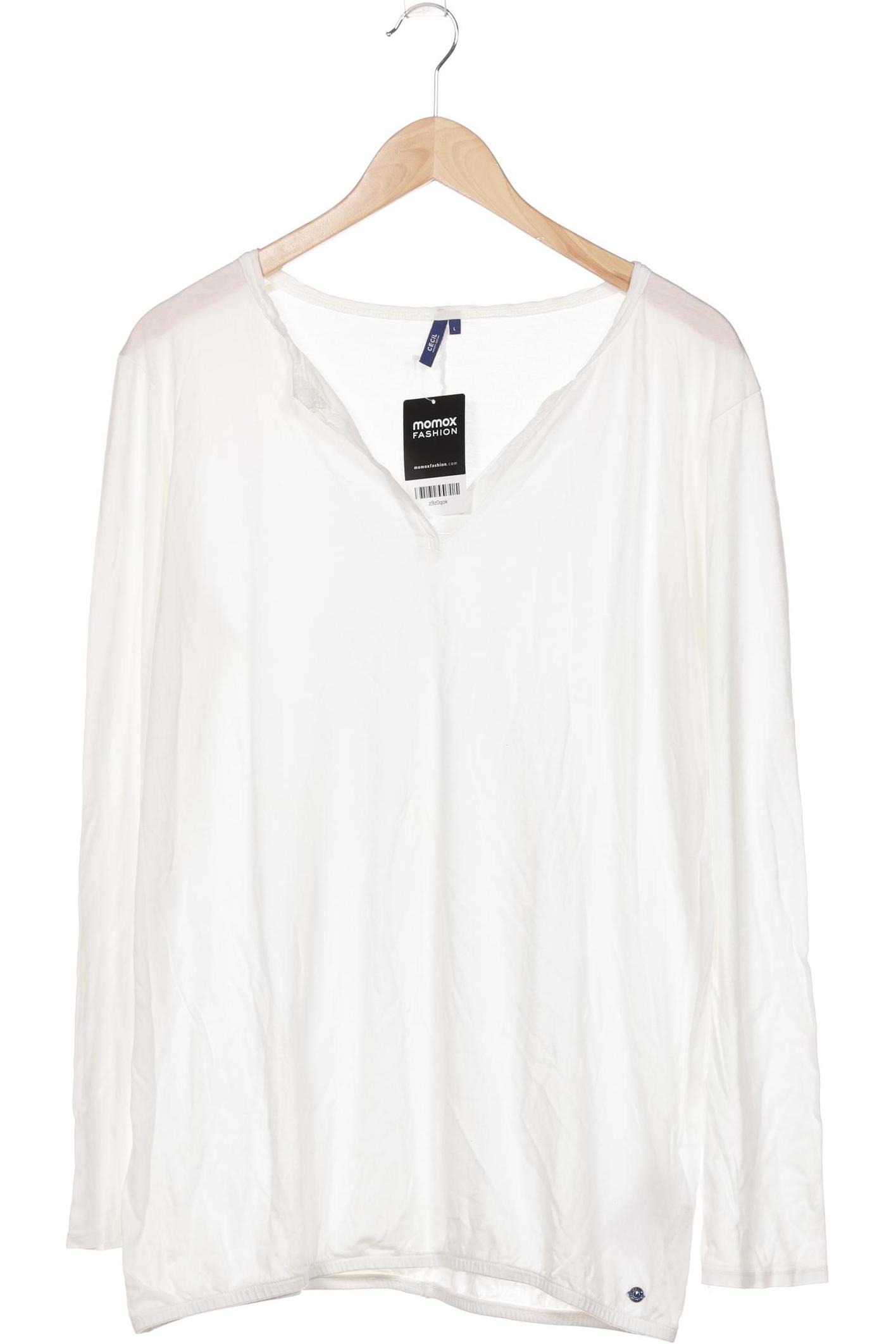 

Cecil Damen Langarmshirt, weiß, Gr. 42