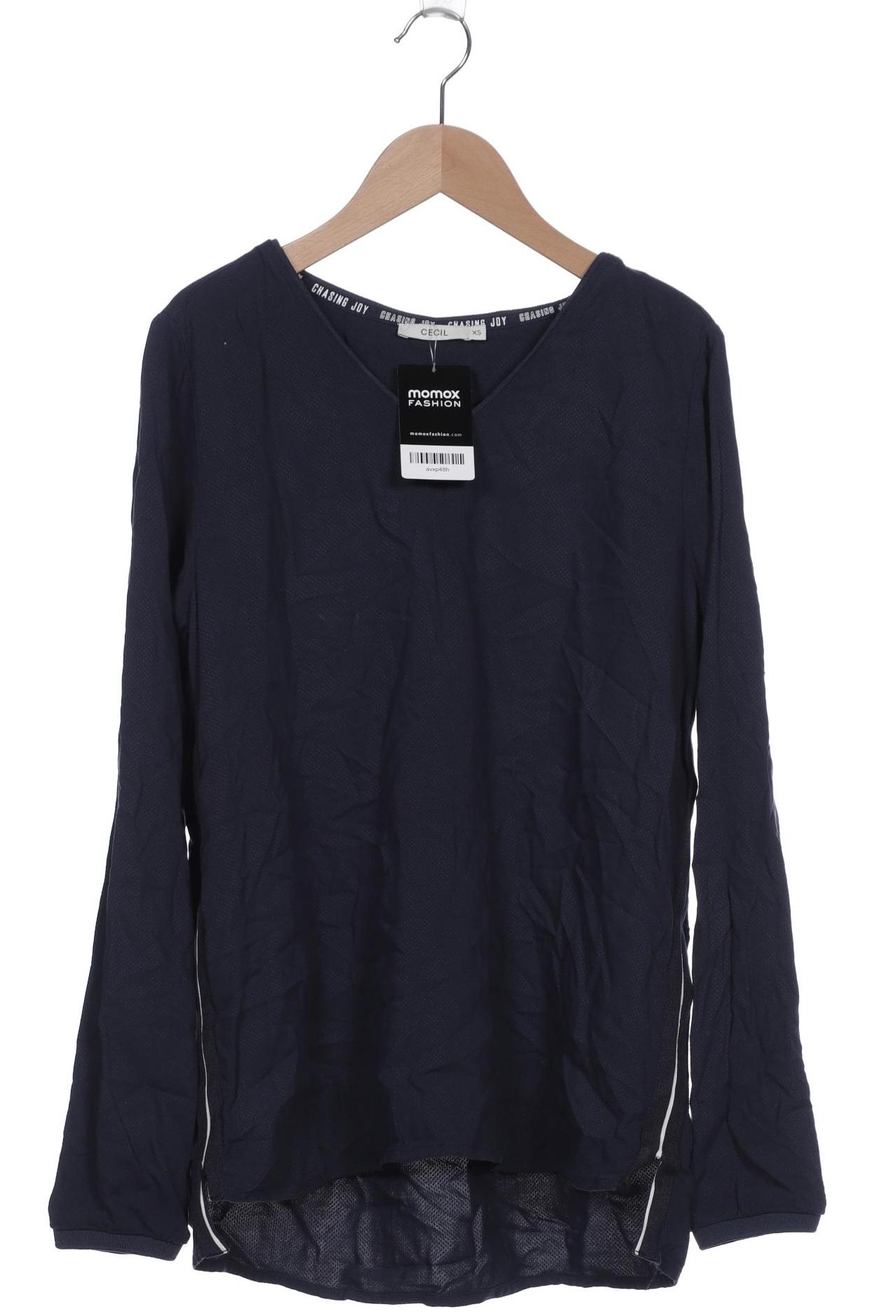 

Cecil Damen Langarmshirt, marineblau, Gr. 34