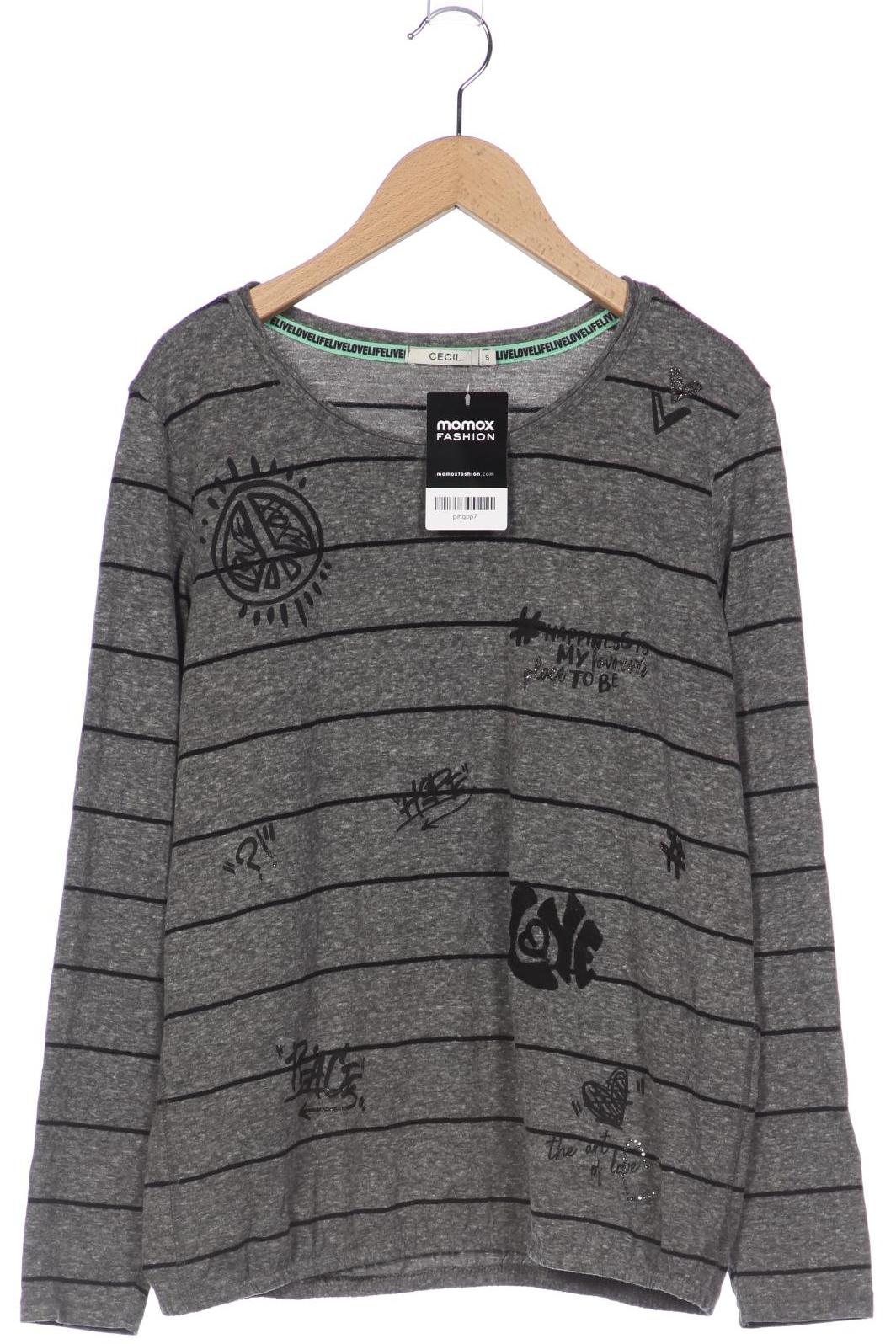 

Cecil Damen Langarmshirt, grau, Gr. 36