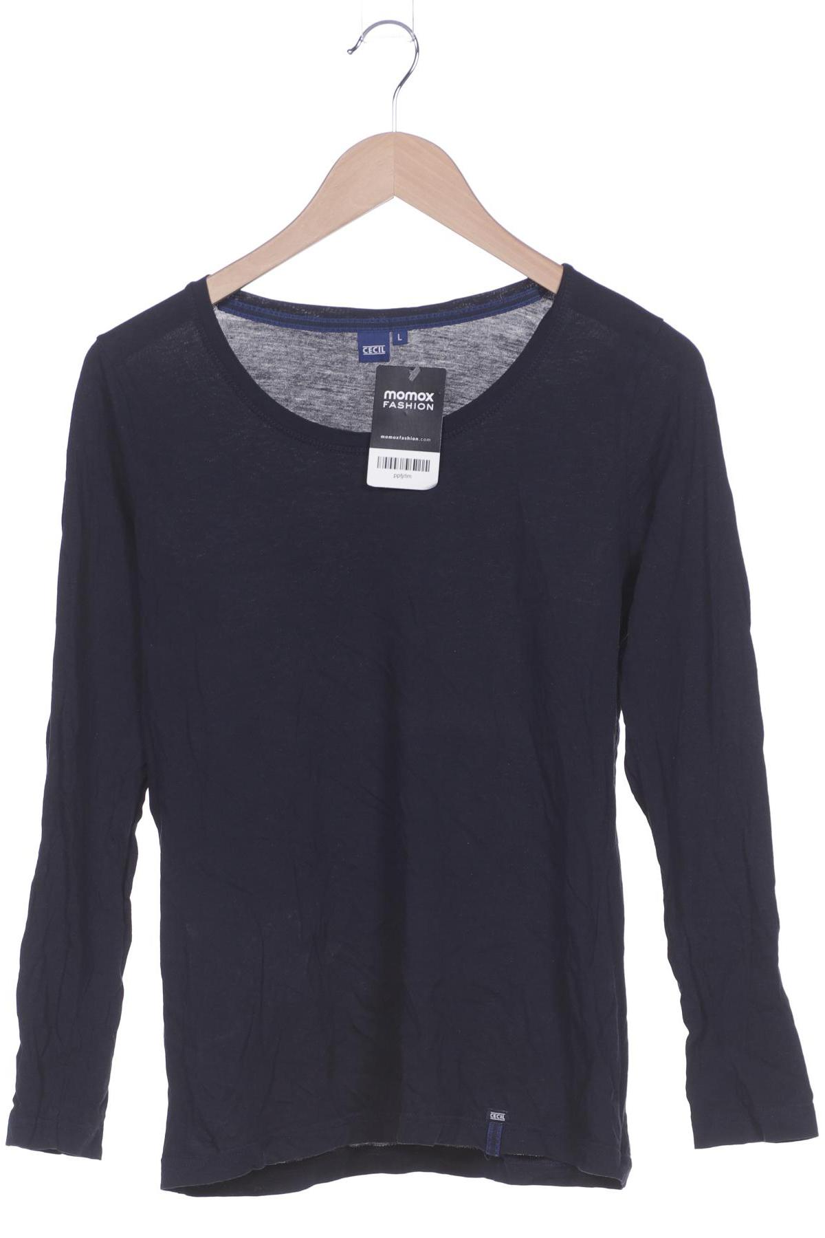 

Cecil Damen Langarmshirt, marineblau, Gr. 42