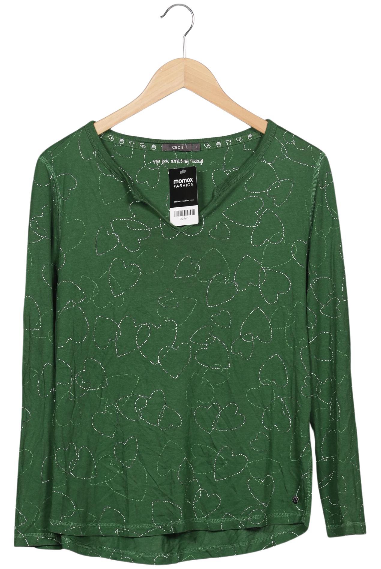 

Cecil Damen Langarmshirt, grün, Gr. 42