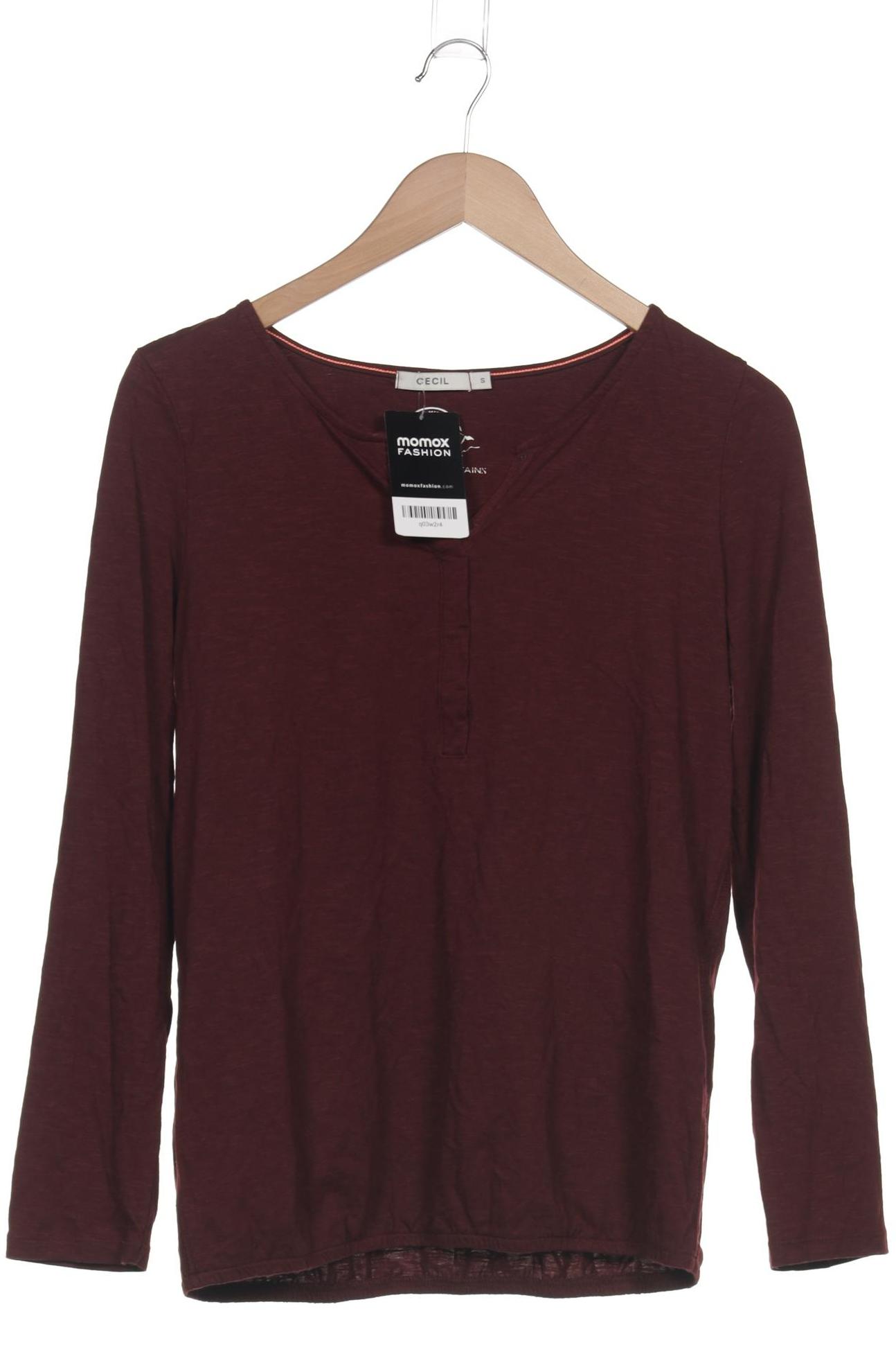 

Cecil Damen Langarmshirt, bordeaux, Gr. 36