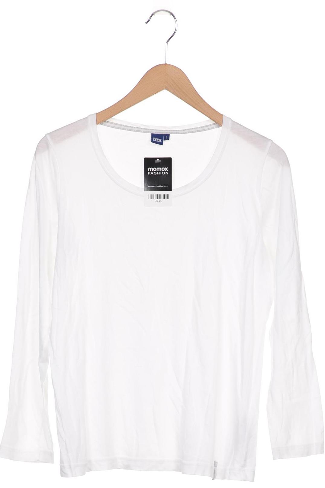 

Cecil Damen Langarmshirt, weiß, Gr. 42