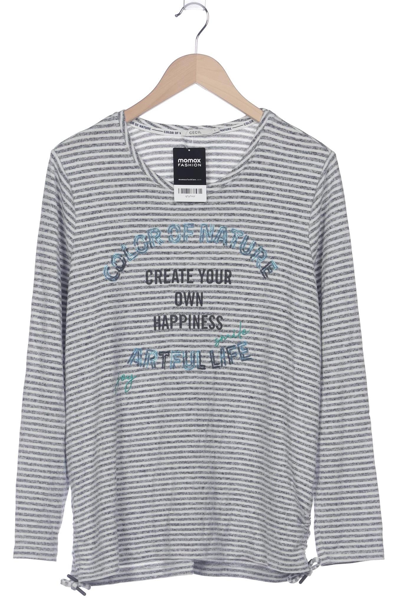 

Cecil Damen Langarmshirt, grau, Gr. 42