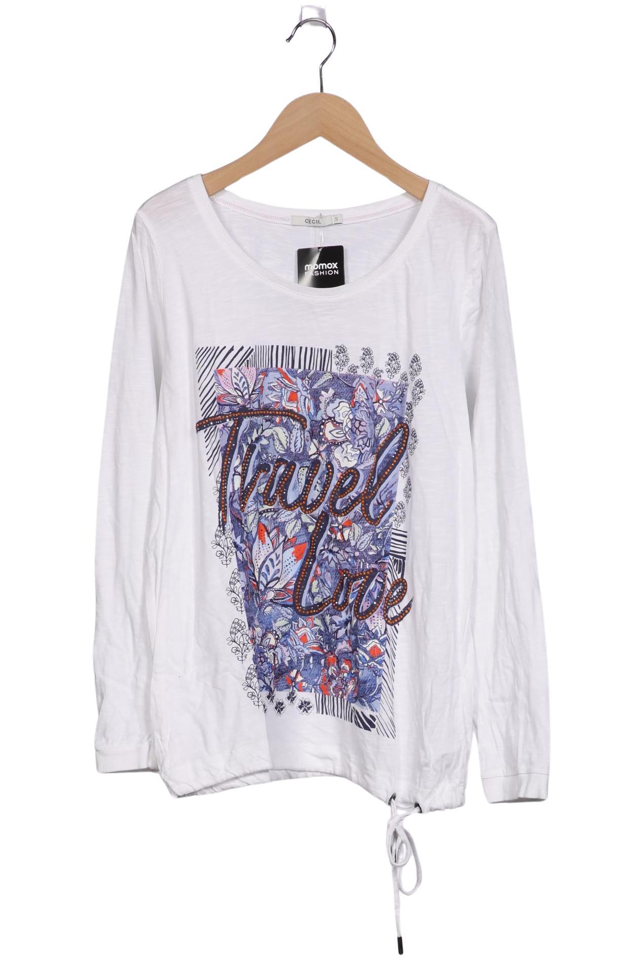 

Cecil Damen Langarmshirt, weiß, Gr. 36