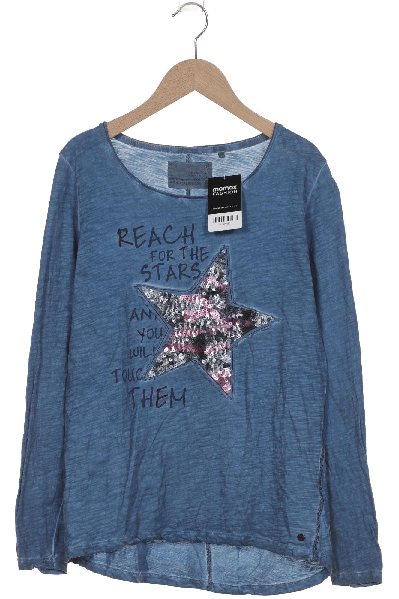 

Cecil Damen Langarmshirt, blau, Gr. 38