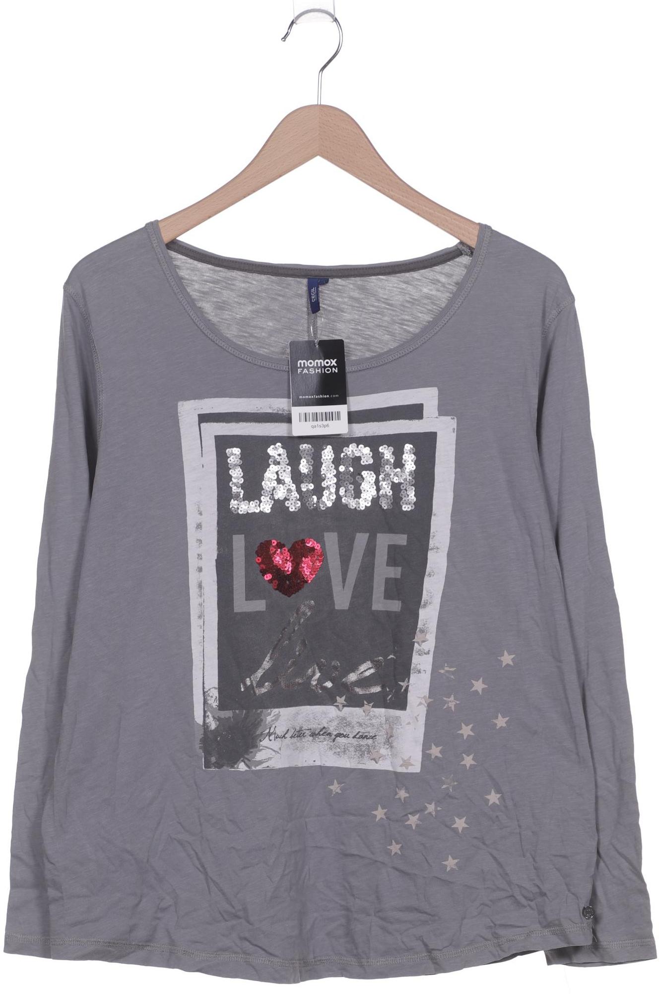 

Cecil Damen Langarmshirt, grau, Gr. 44