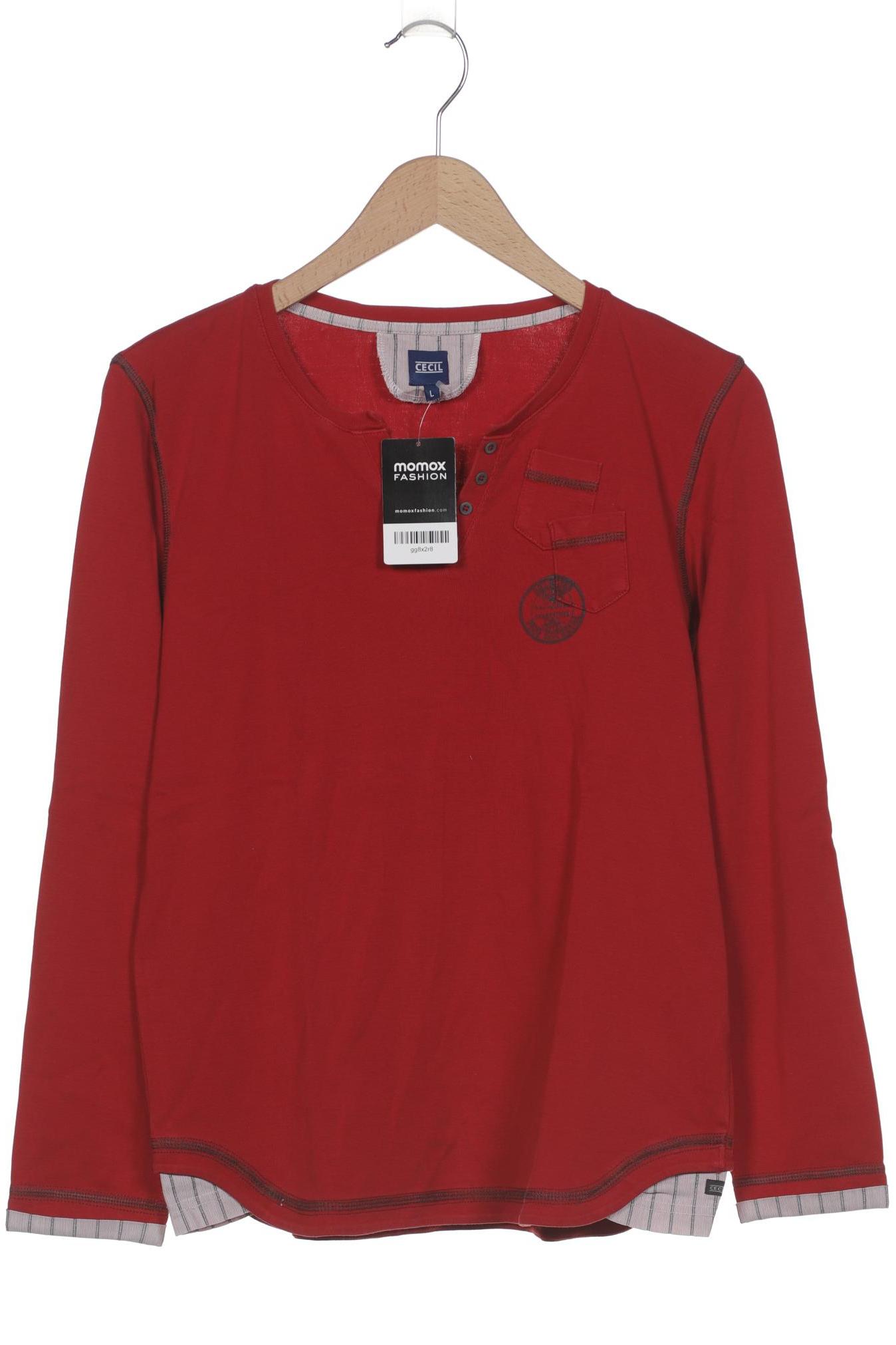 

Cecil Damen Langarmshirt, rot, Gr. 42