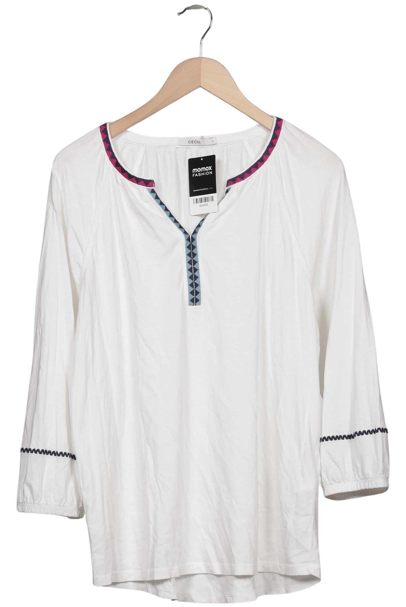 

Cecil Damen Langarmshirt, weiß, Gr. 42