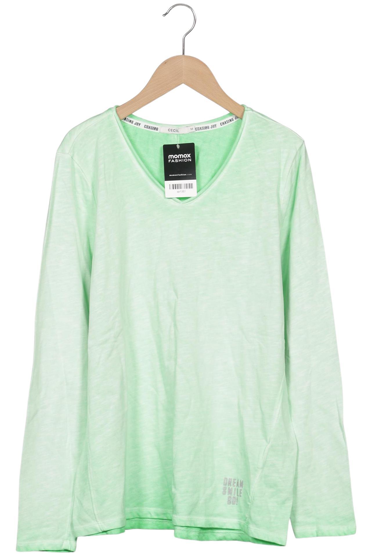 

Cecil Damen Langarmshirt, hellgrün, Gr. 38