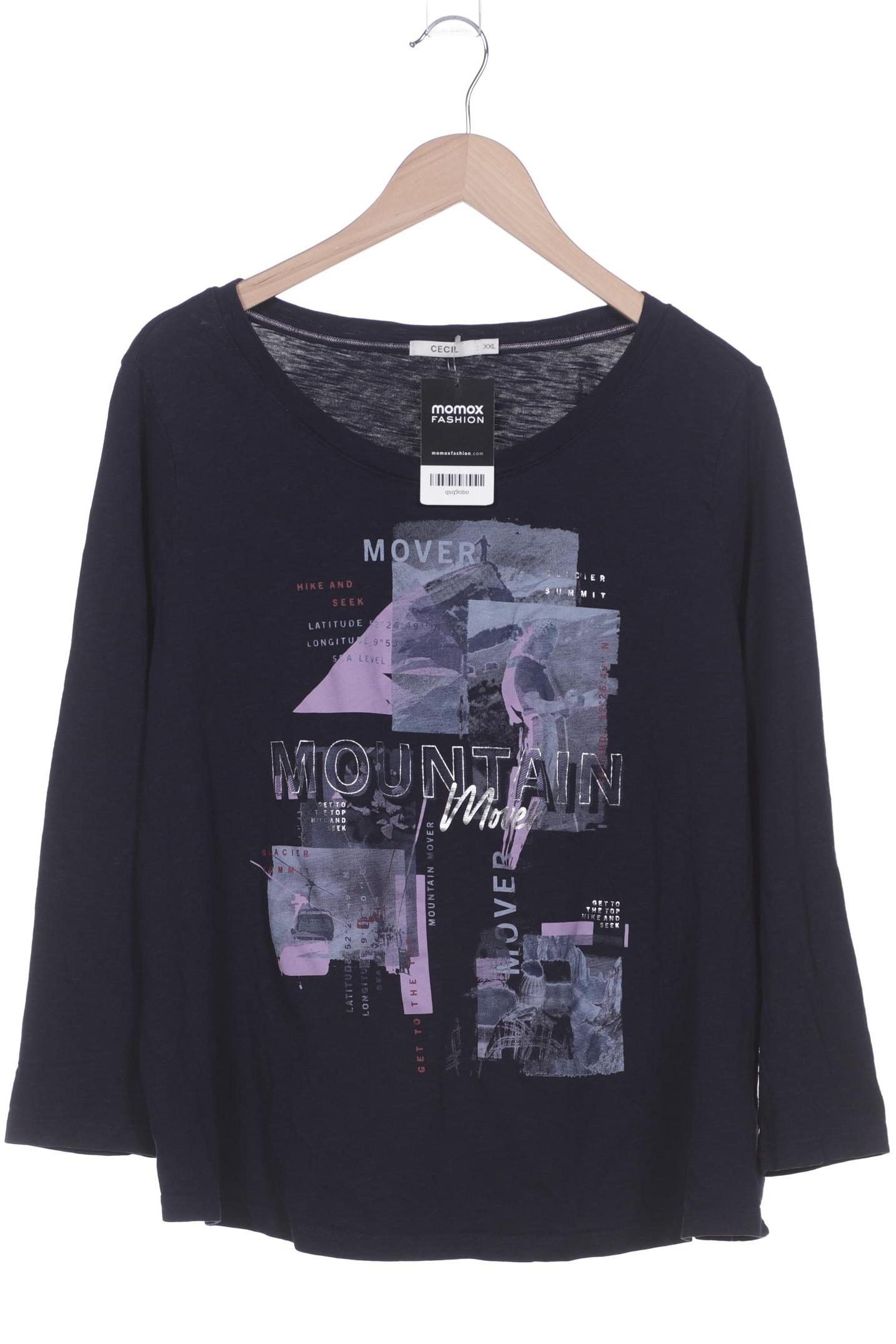 

Cecil Damen Langarmshirt, marineblau, Gr. 46