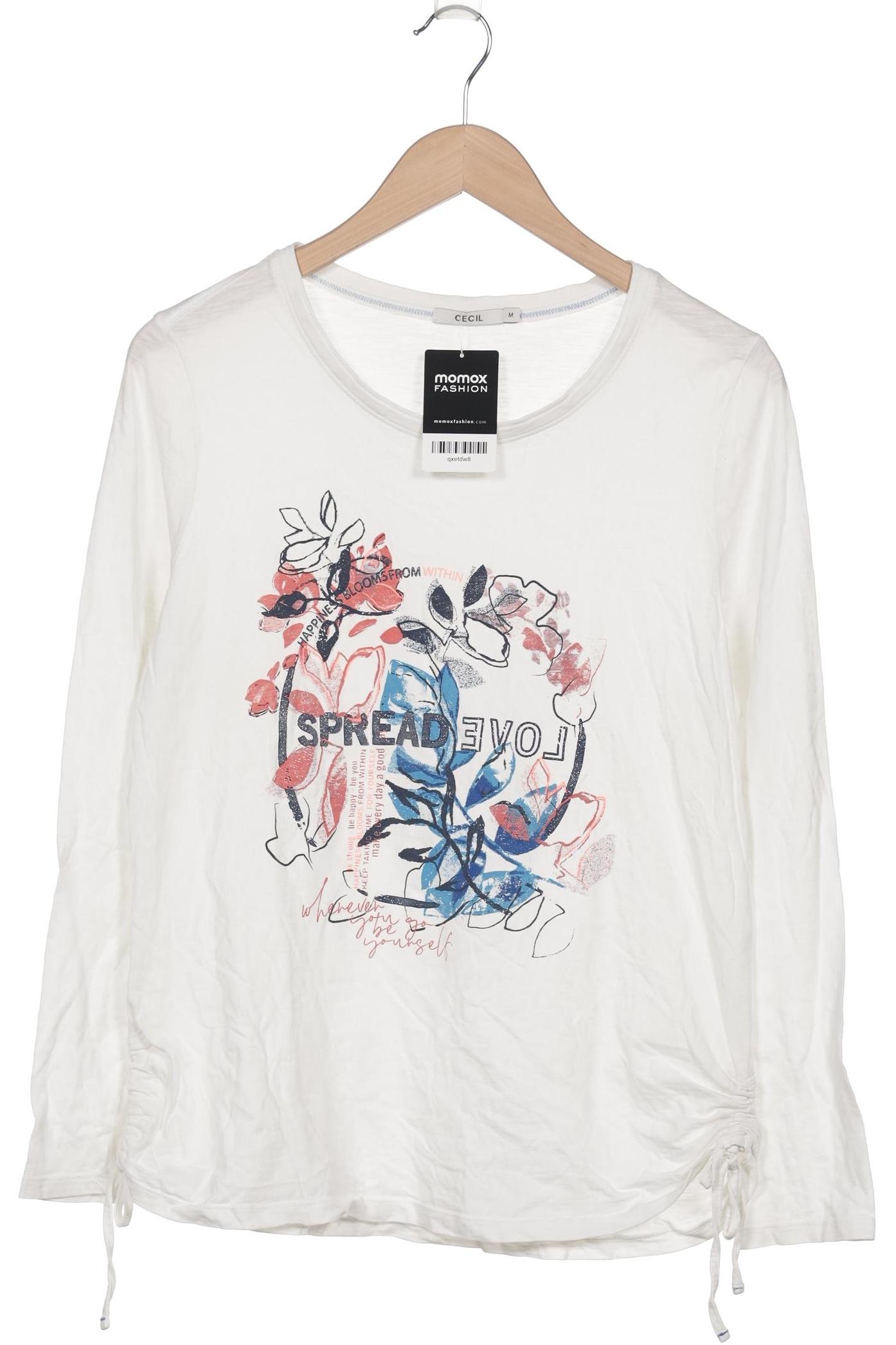 

Cecil Damen Langarmshirt, weiß, Gr. 38